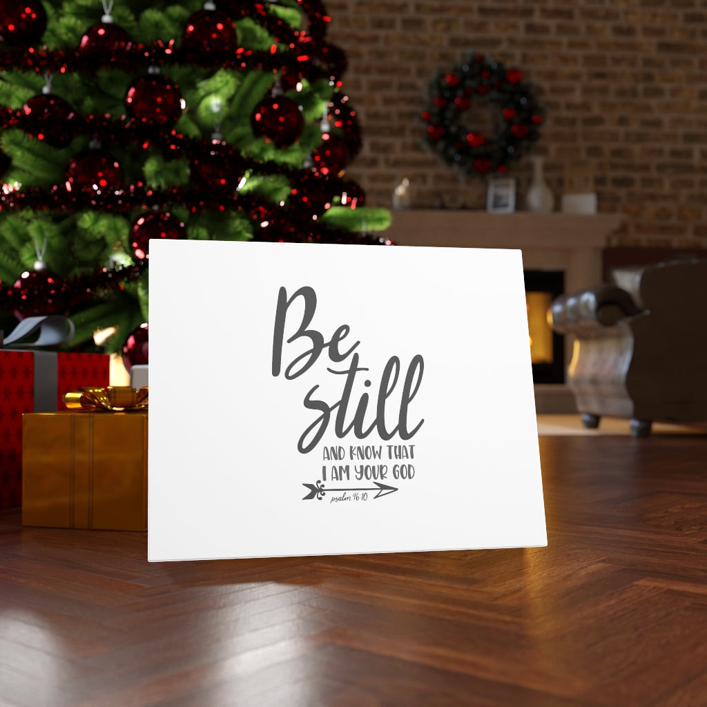 Scripture Walls Know That I Am Your God Psalm 46:10 Bible Verse Canvas Christian Wall Art Ready to Hang Unframed-Express Your Love Gifts