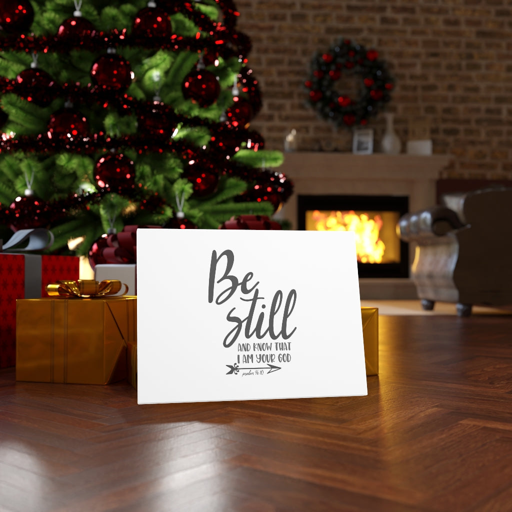 Scripture Walls Know That I Am Your God Psalm 46:10 Bible Verse Canvas Christian Wall Art Ready to Hang Unframed-Express Your Love Gifts