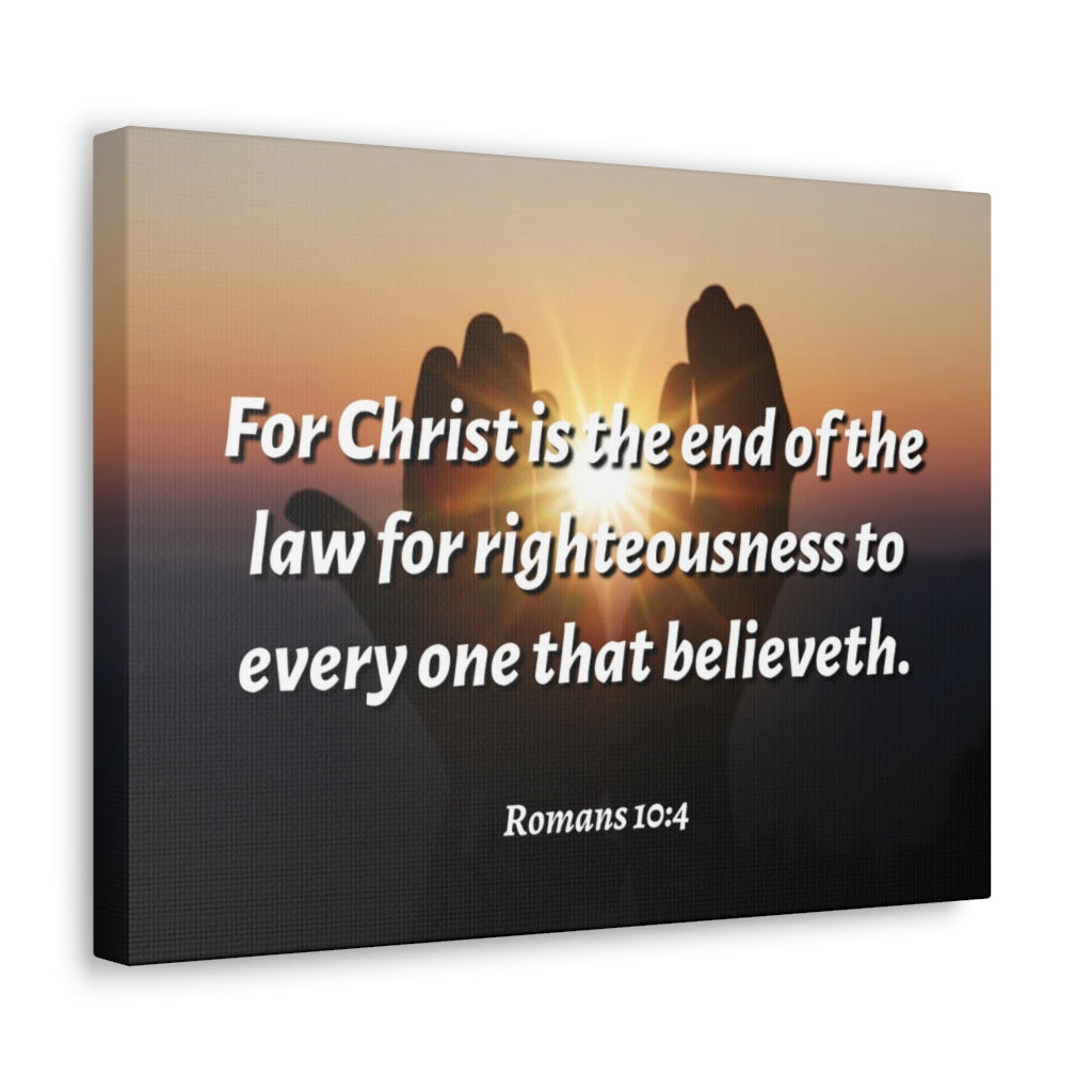 Scripture Walls Law For Righteousness Romans 10:4 Bible Verse Canvas Christian Wall Art Ready to Hang Unframed-Express Your Love Gifts