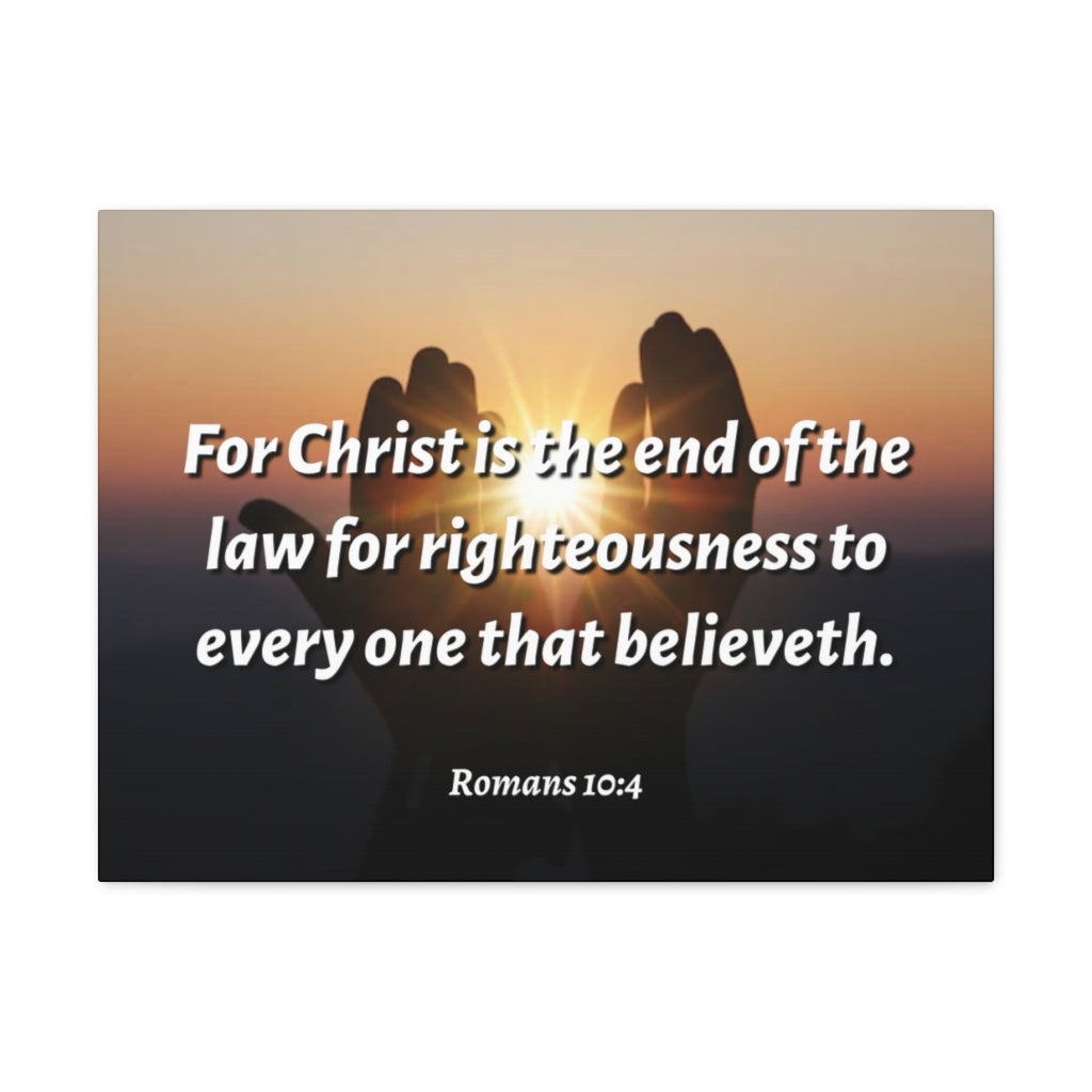 Scripture Walls Law For Righteousness Romans 10:4 Bible Verse Canvas Christian Wall Art Ready to Hang Unframed-Express Your Love Gifts