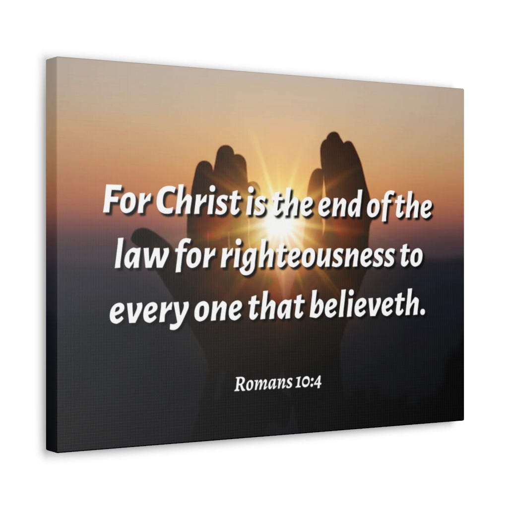 Scripture Walls Law For Righteousness Romans 10:4 Bible Verse Canvas Christian Wall Art Ready to Hang Unframed-Express Your Love Gifts