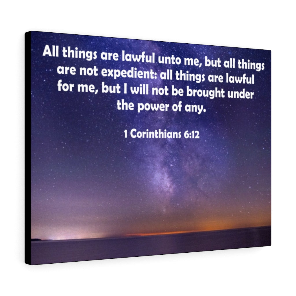 Scripture Walls Lawful Unto Me 1 Corinthians 6:12 Bible Verse Canvas Christian Wall Art Ready to Hang Unframed-Express Your Love Gifts