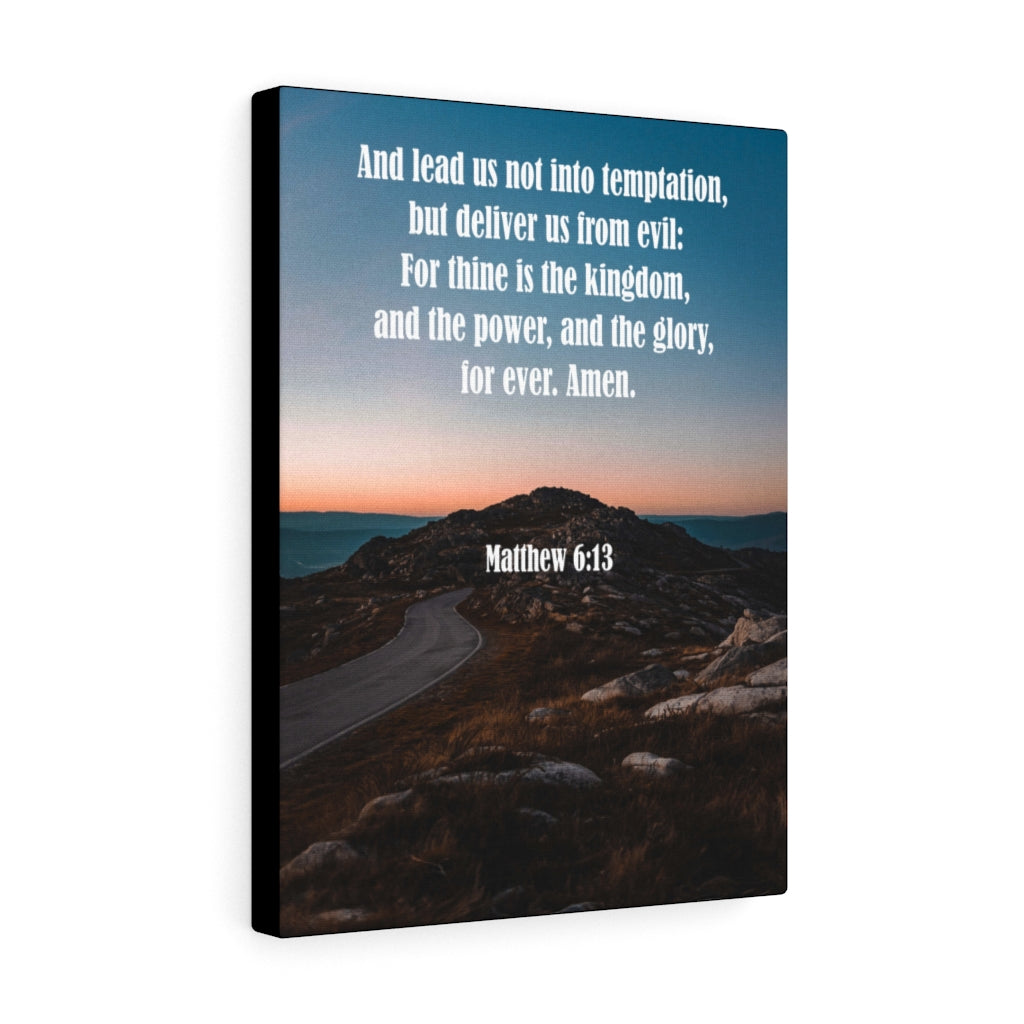 Scripture Walls Lead Us Not Into Temptation Matthew 6:13 Wall Art Christian Home Decor Unframed-Express Your Love Gifts