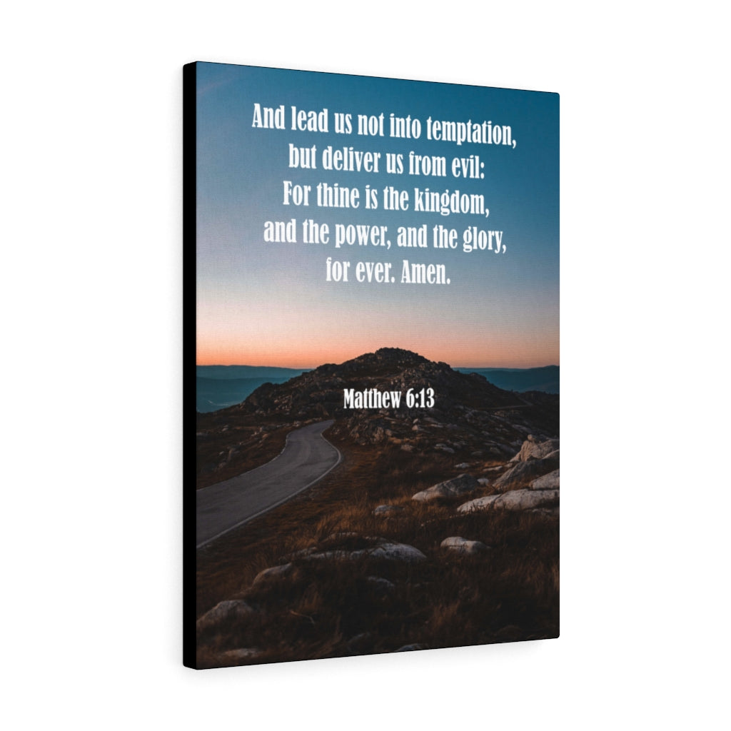Scripture Walls Lead Us Not Into Temptation Matthew 6:13 Wall Art Christian Home Decor Unframed-Express Your Love Gifts