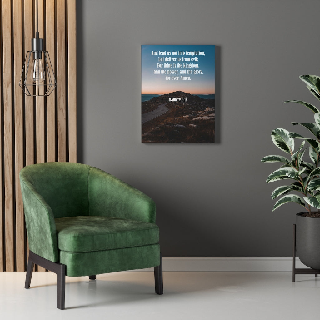 Scripture Walls Lead Us Not Into Temptation Matthew 6:13 Wall Art Christian Home Decor Unframed-Express Your Love Gifts