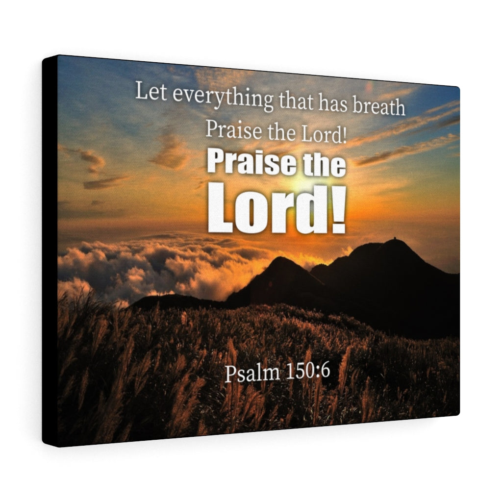 Scripture Walls Let Everything That Psalm 150:6 Bible Verse Canvas Christian Wall Art Ready to Hang Unframed-Express Your Love Gifts