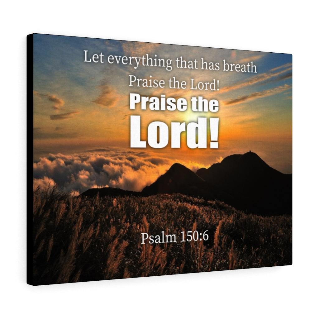 Scripture Walls Let Everything That Psalm 150:6 Bible Verse Canvas Christian Wall Art Ready to Hang Unframed-Express Your Love Gifts