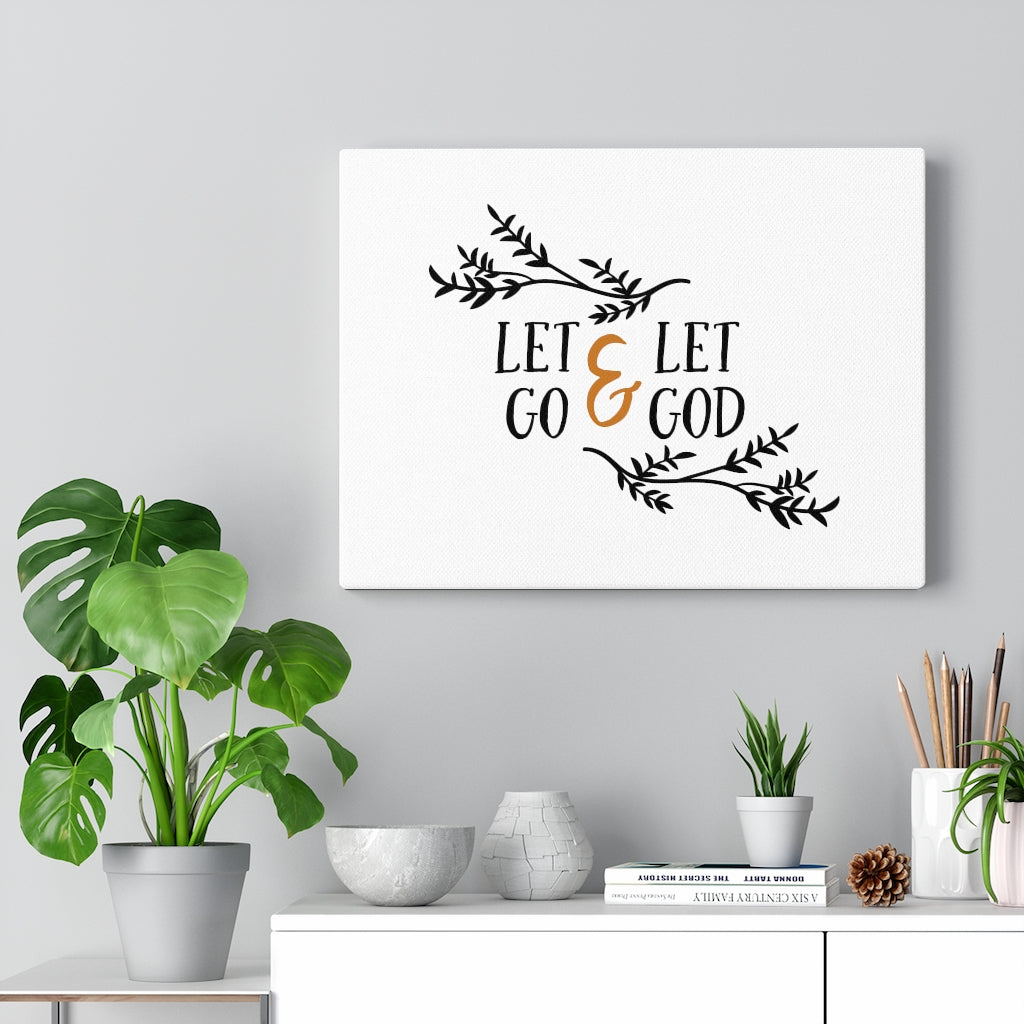 Scripture Walls Let Go & Let God Bible Verse Canvas Christian Wall Art Ready to Hang Unframed-Express Your Love Gifts