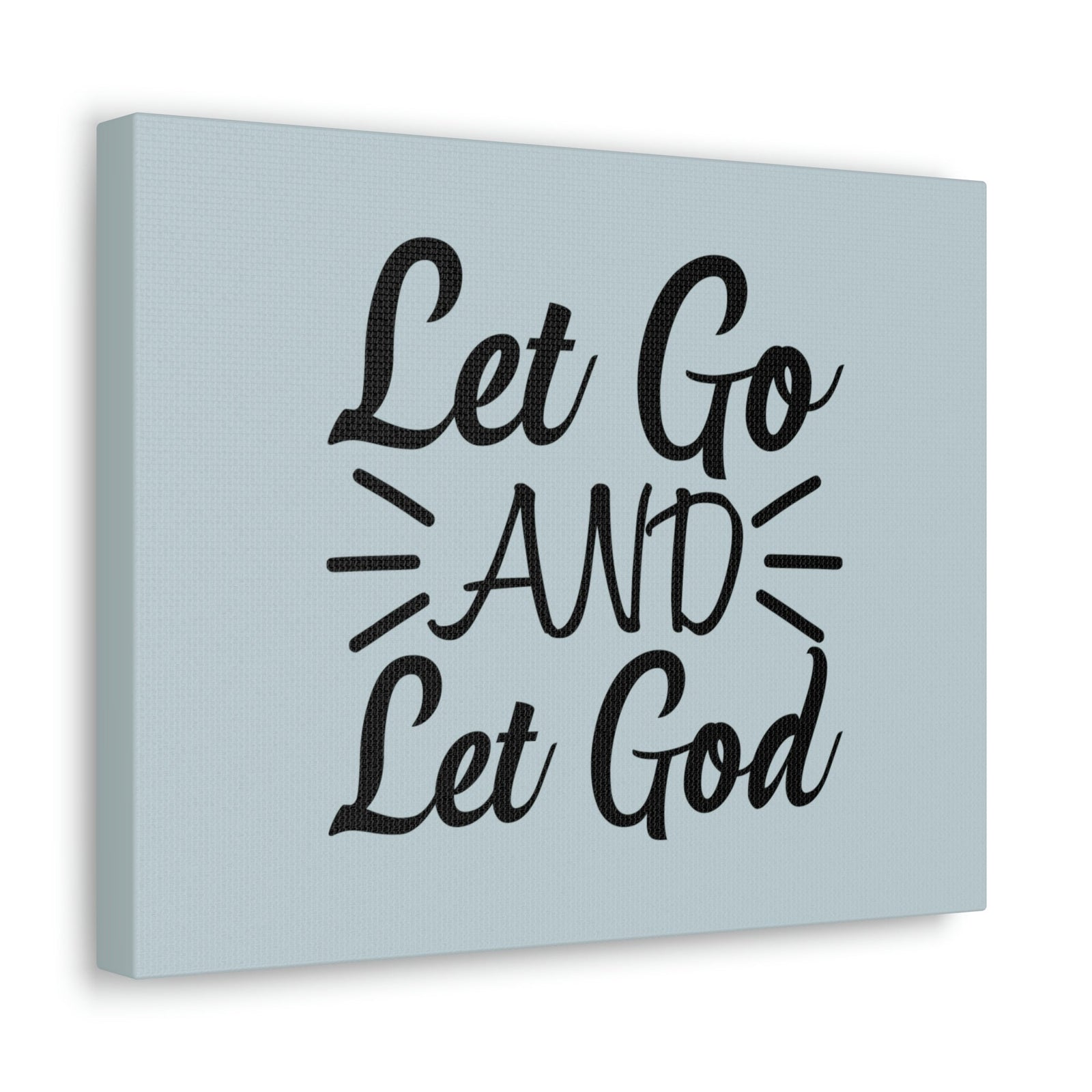 Scripture Walls Let Go And Let God Jeremiah 29:11 Pastel Blue Bible Canvas Christian Wall Art Ready to Hang Unframed-Express Your Love Gifts