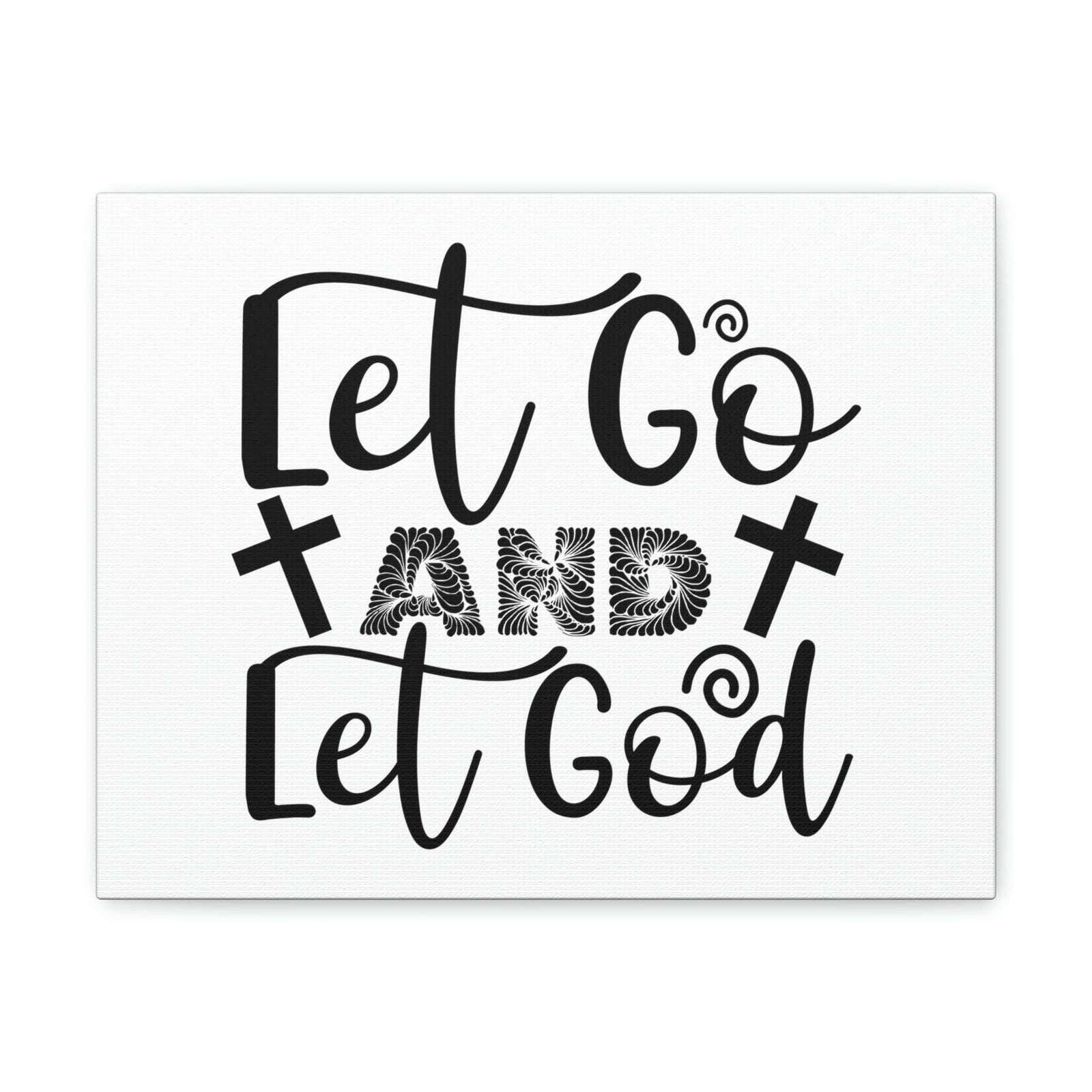 Scripture Walls Let Go And Let God John 14:27 Cross Christian Wall Art Print Ready to Hang Unframed-Express Your Love Gifts