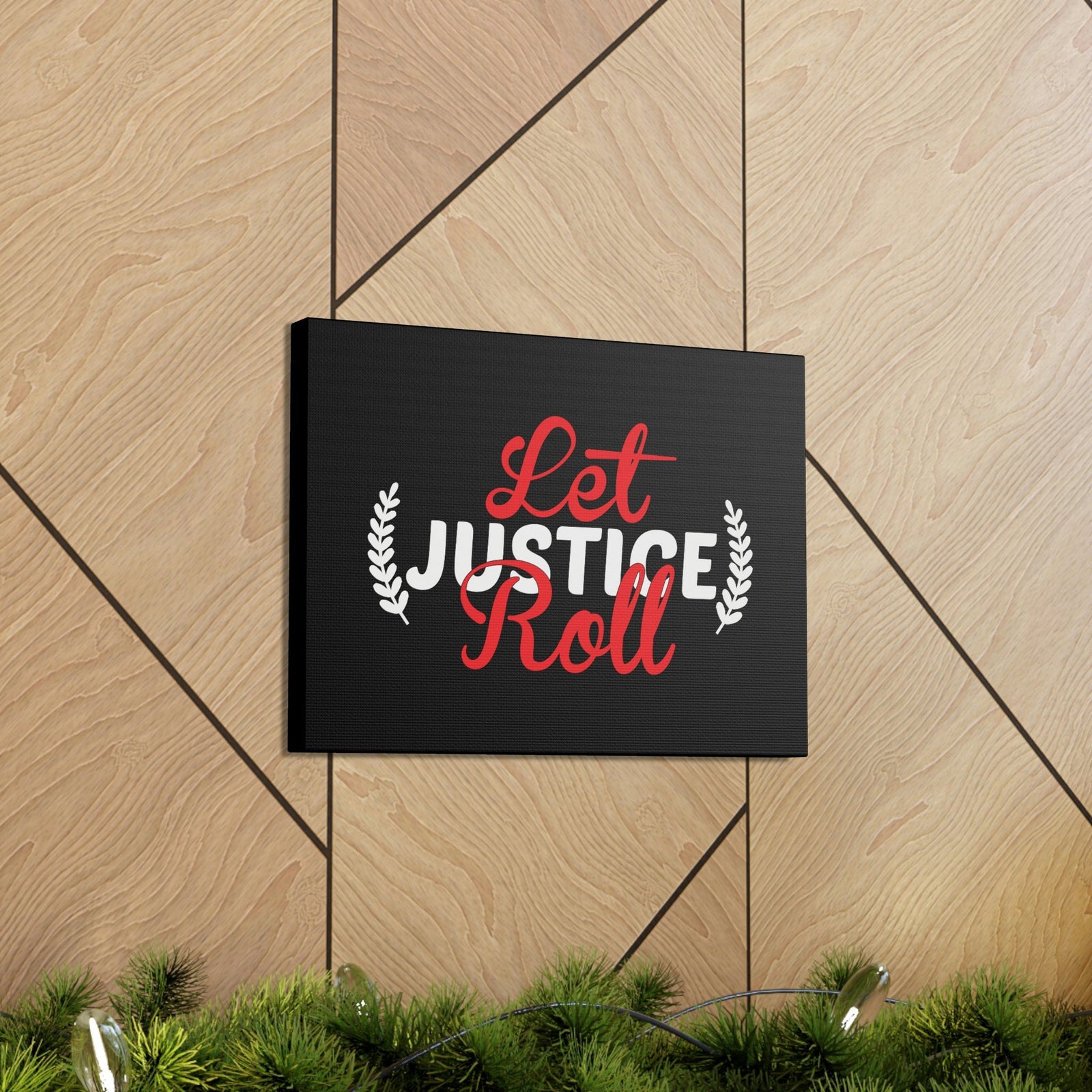 Scripture Walls Let Justice Roll Amos 5:24 Laurel Christian Wall Art Bible Verse Print Ready to Hang Unframed-Express Your Love Gifts
