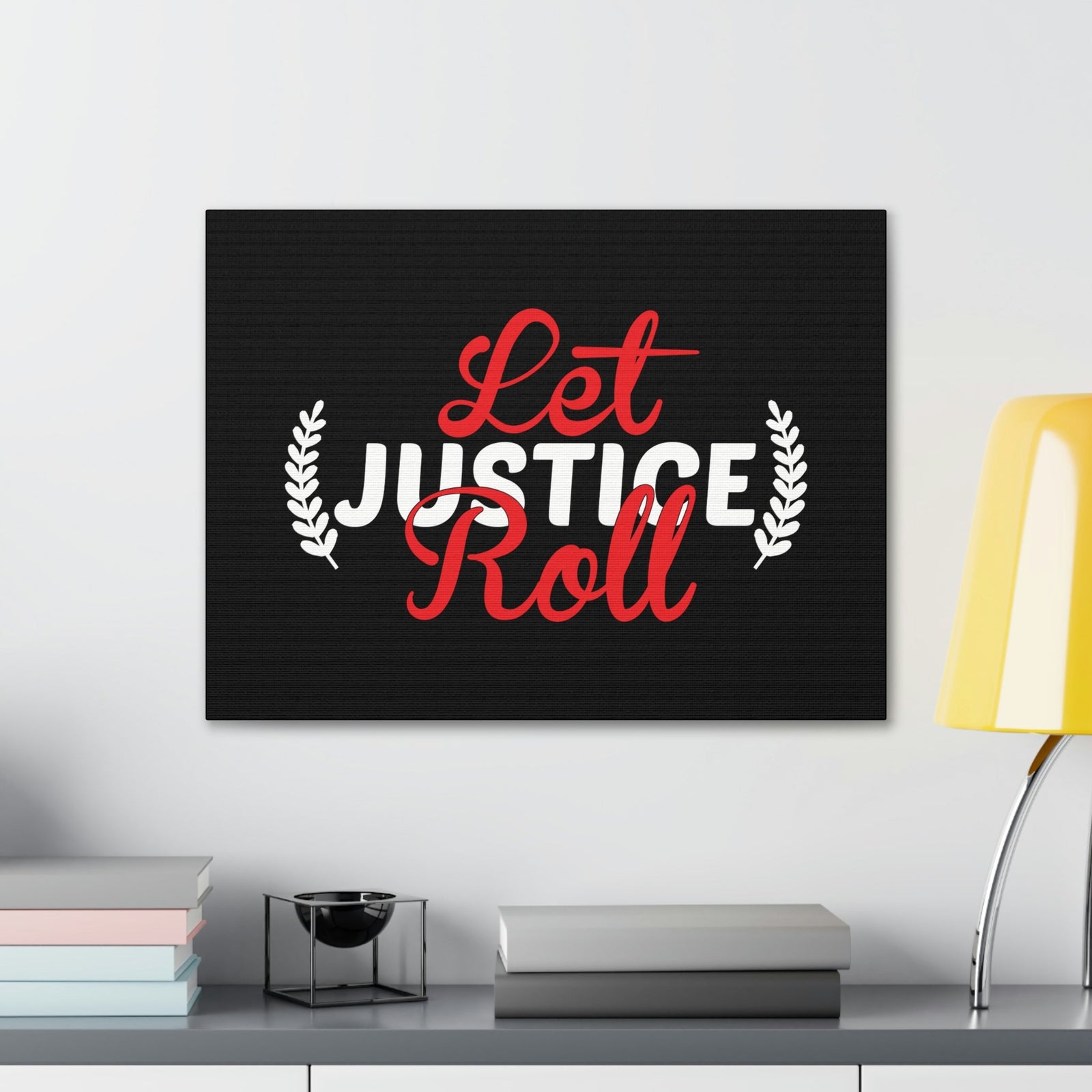 Scripture Walls Let Justice Roll Amos 5:24 Laurel Christian Wall Art Bible Verse Print Ready to Hang Unframed-Express Your Love Gifts