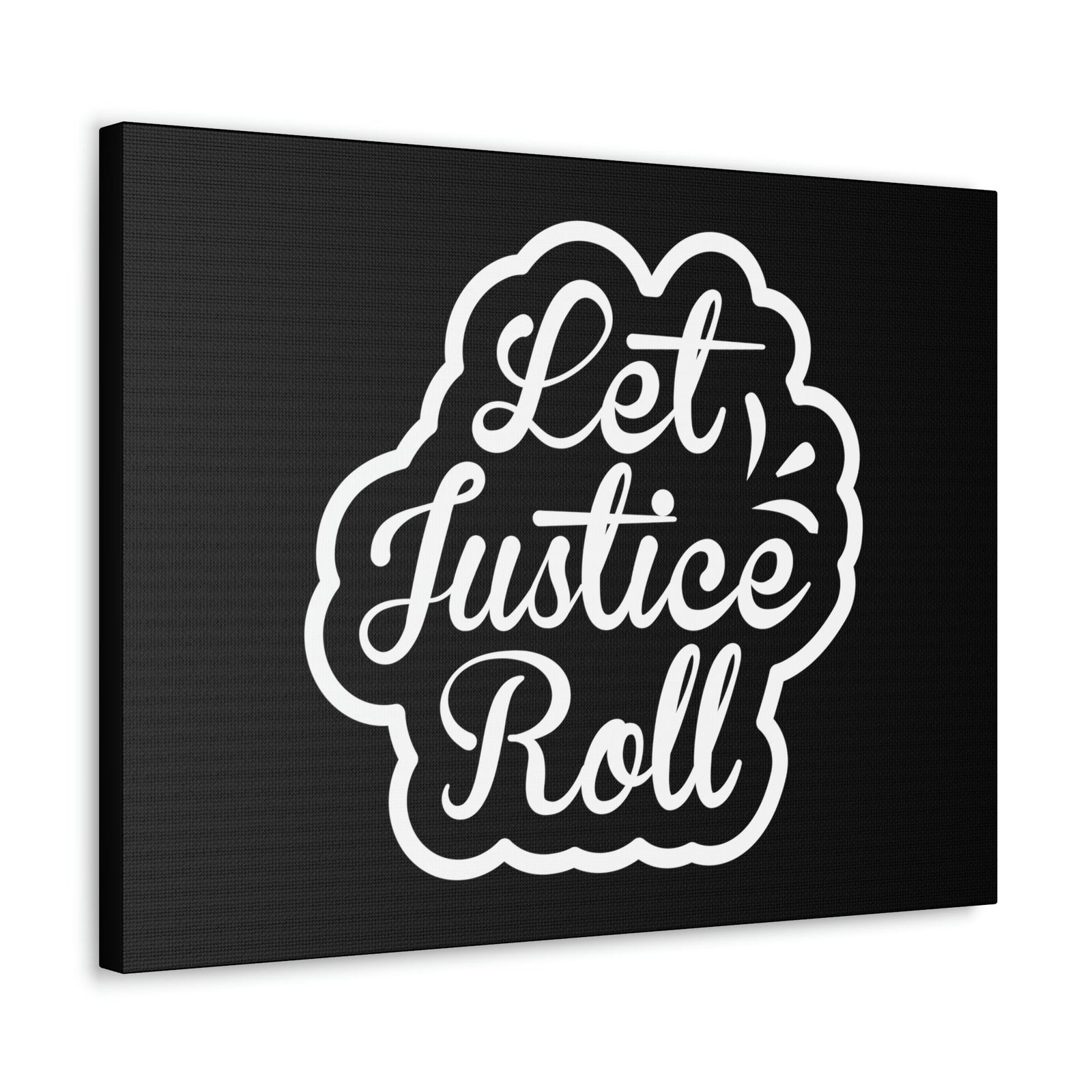 Scripture Walls Let Justice Roll Amos 5:24 Outlined Christian Wall Art Bible Verse Print Ready to Hang Unframed-Express Your Love Gifts
