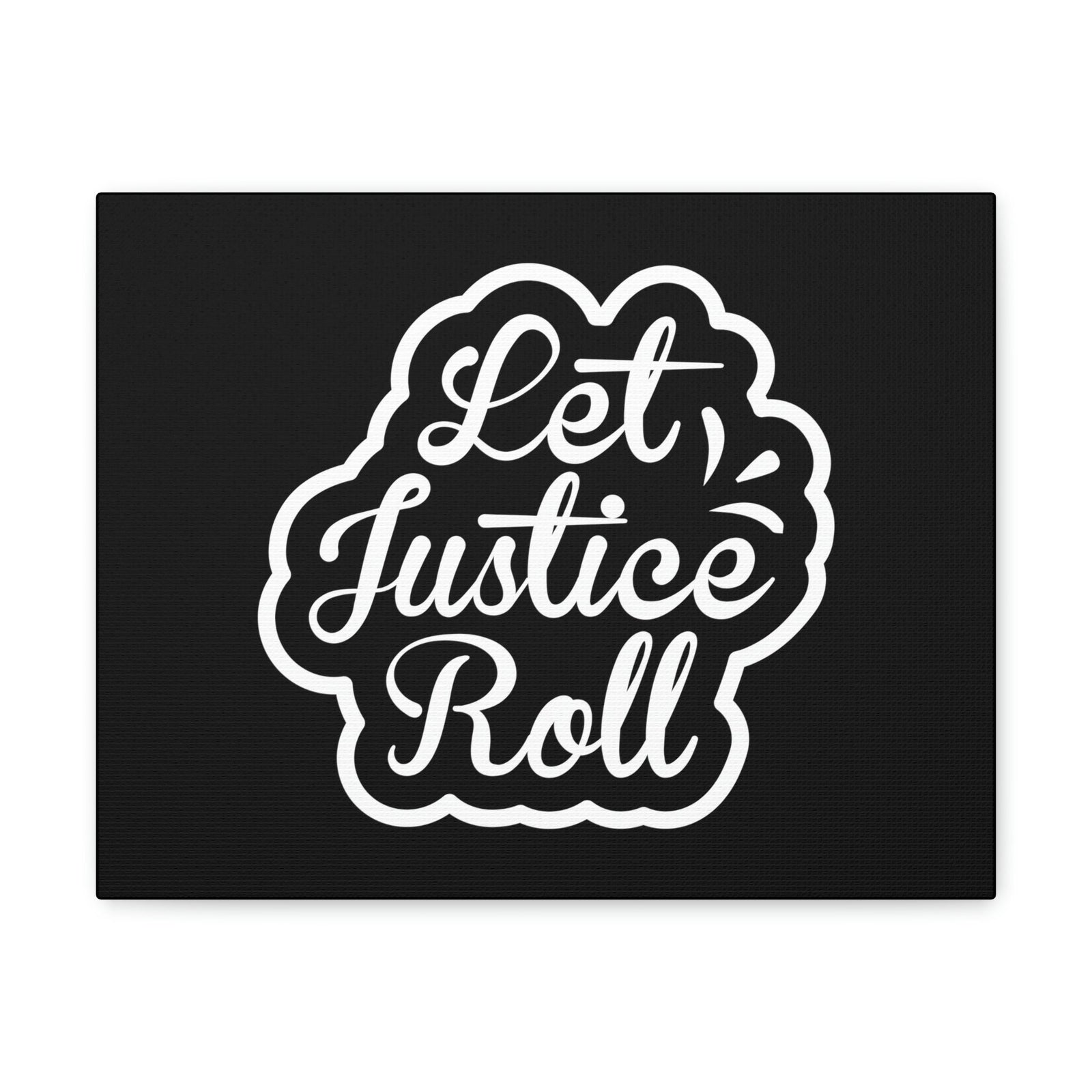 Scripture Walls Let Justice Roll Amos 5:24 Outlined Christian Wall Art Bible Verse Print Ready to Hang Unframed-Express Your Love Gifts