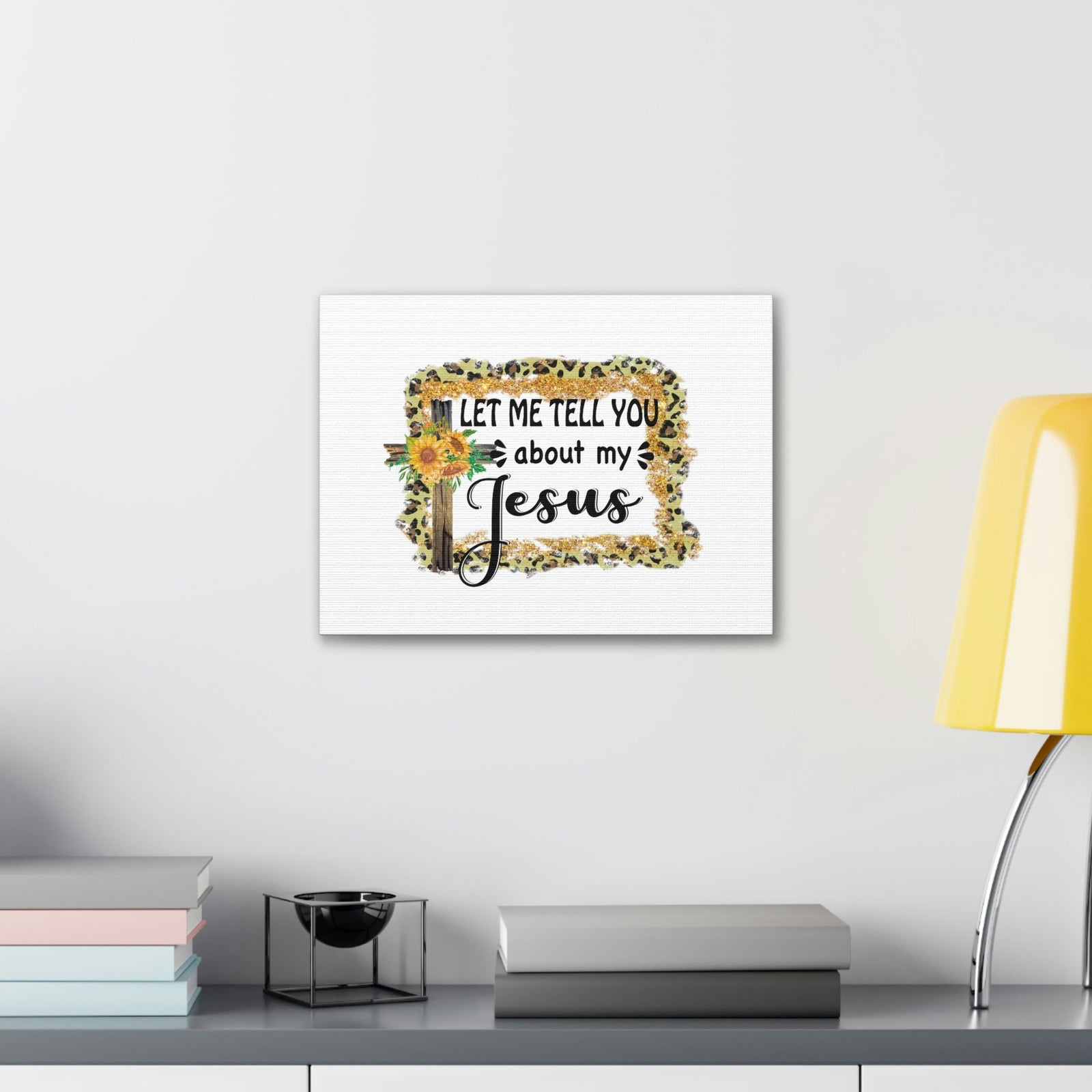 Scripture Walls Let Me Tell You About My Jesus 1 John 4:9 Christian Wall Art Bible Verse Print Ready to Hang Unframed-Express Your Love Gifts