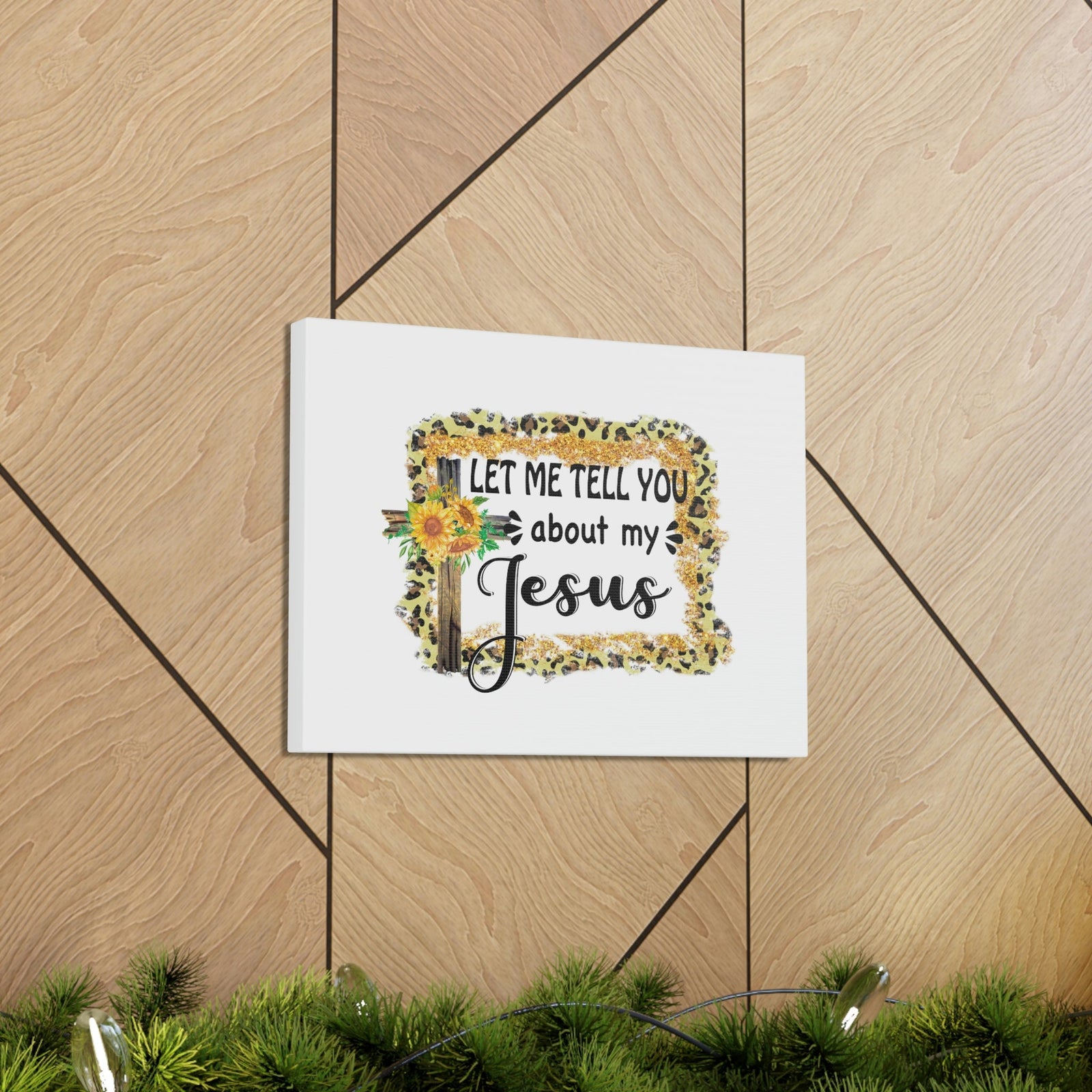 Scripture Walls Let Me Tell You About My Jesus 1 John 4:9 Christian Wall Art Bible Verse Print Ready to Hang Unframed-Express Your Love Gifts
