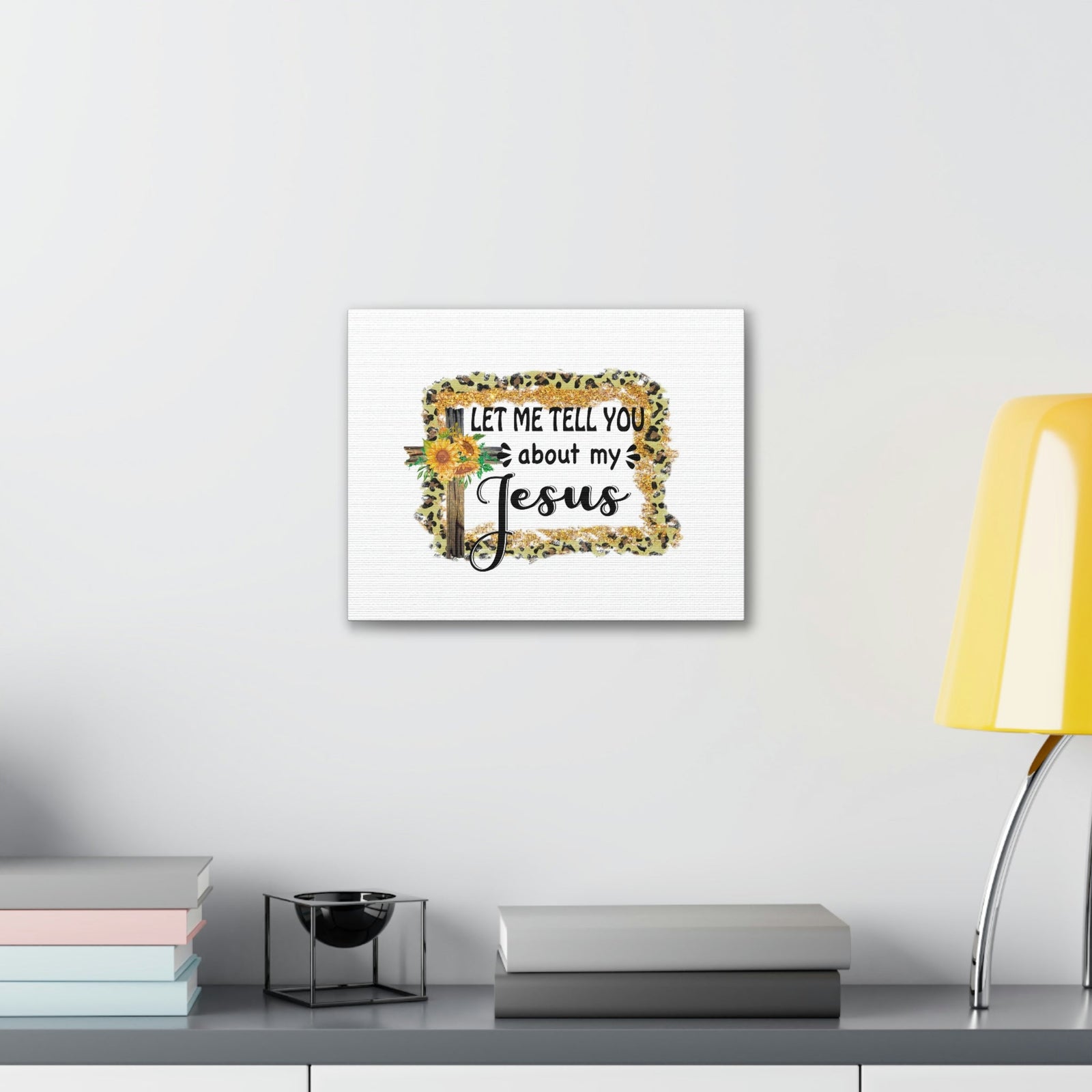 Scripture Walls Let Me Tell You About My Jesus 1 John 4:9 Christian Wall Art Bible Verse Print Ready to Hang Unframed-Express Your Love Gifts