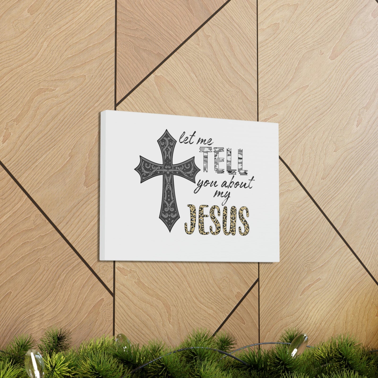 Scripture Walls Let Me Tell You About My Jesus Hebrews 4:15 Christian Wall Art Bible Verse Print Ready to Hang Unframed-Express Your Love Gifts
