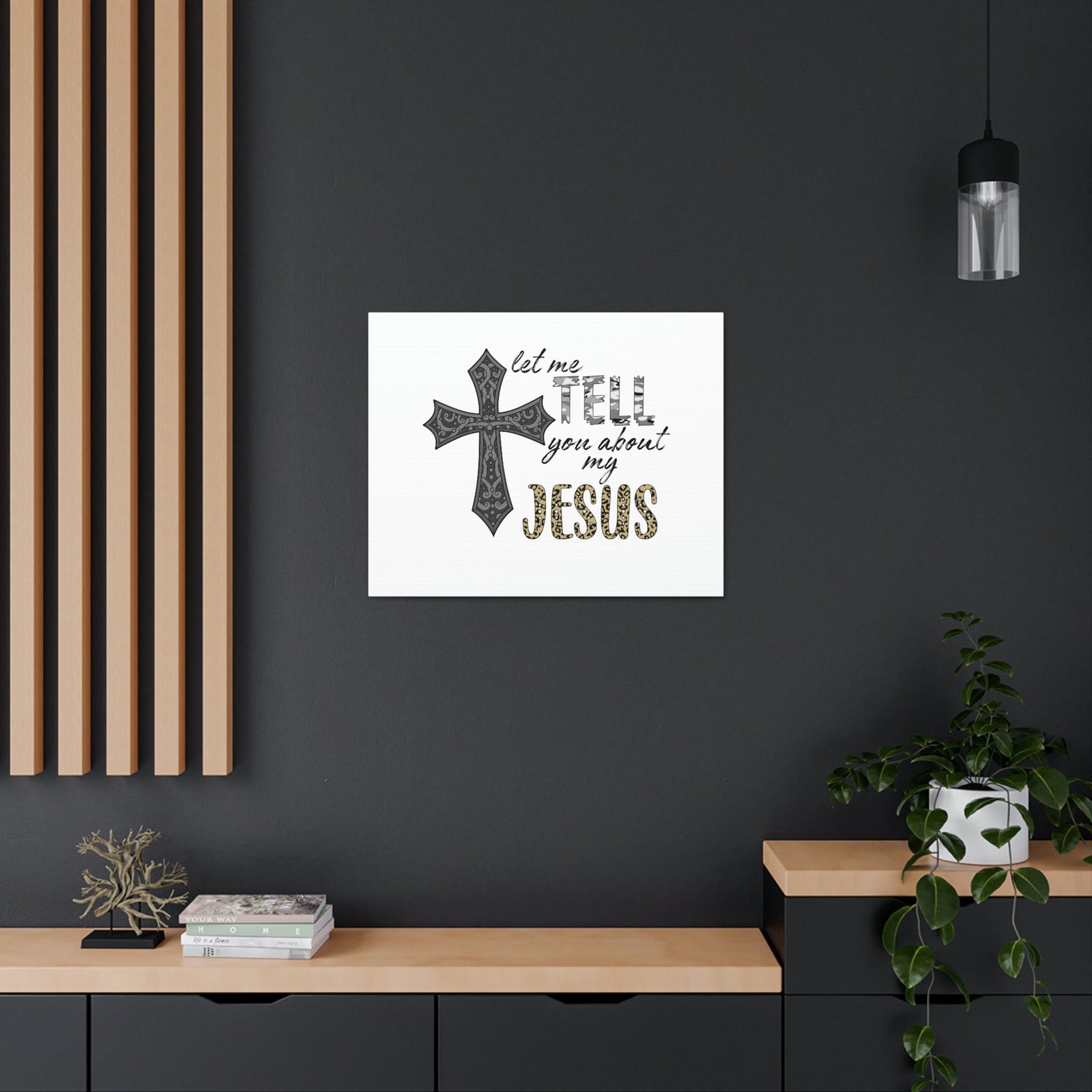 Scripture Walls Let Me Tell You About My Jesus Hebrews 4:15 Christian Wall Art Bible Verse Print Ready to Hang Unframed-Express Your Love Gifts