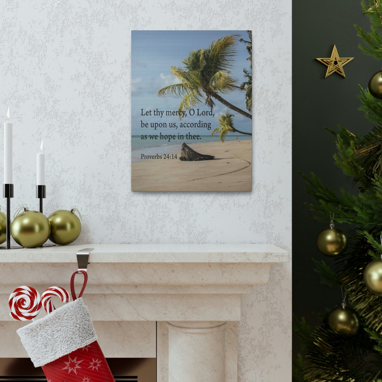 Scripture Walls Let Thy Mercy Proverbs 24:14 Bible Verse Canvas Christian Wall Art Ready to Hang Unframed-Express Your Love Gifts