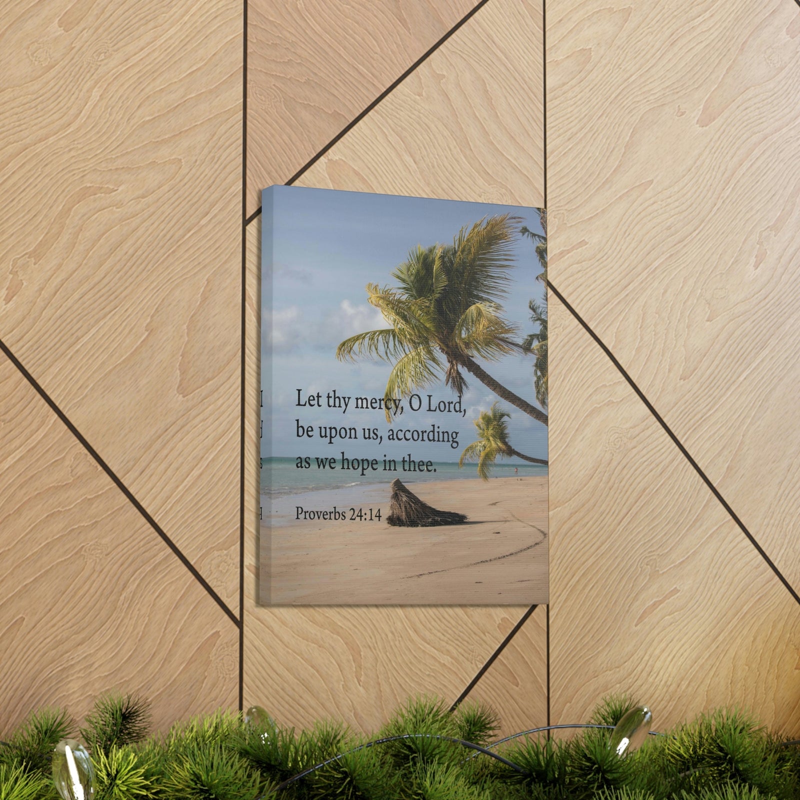 Scripture Walls Let Thy Mercy Proverbs 24:14 Bible Verse Canvas Christian Wall Art Ready to Hang Unframed-Express Your Love Gifts