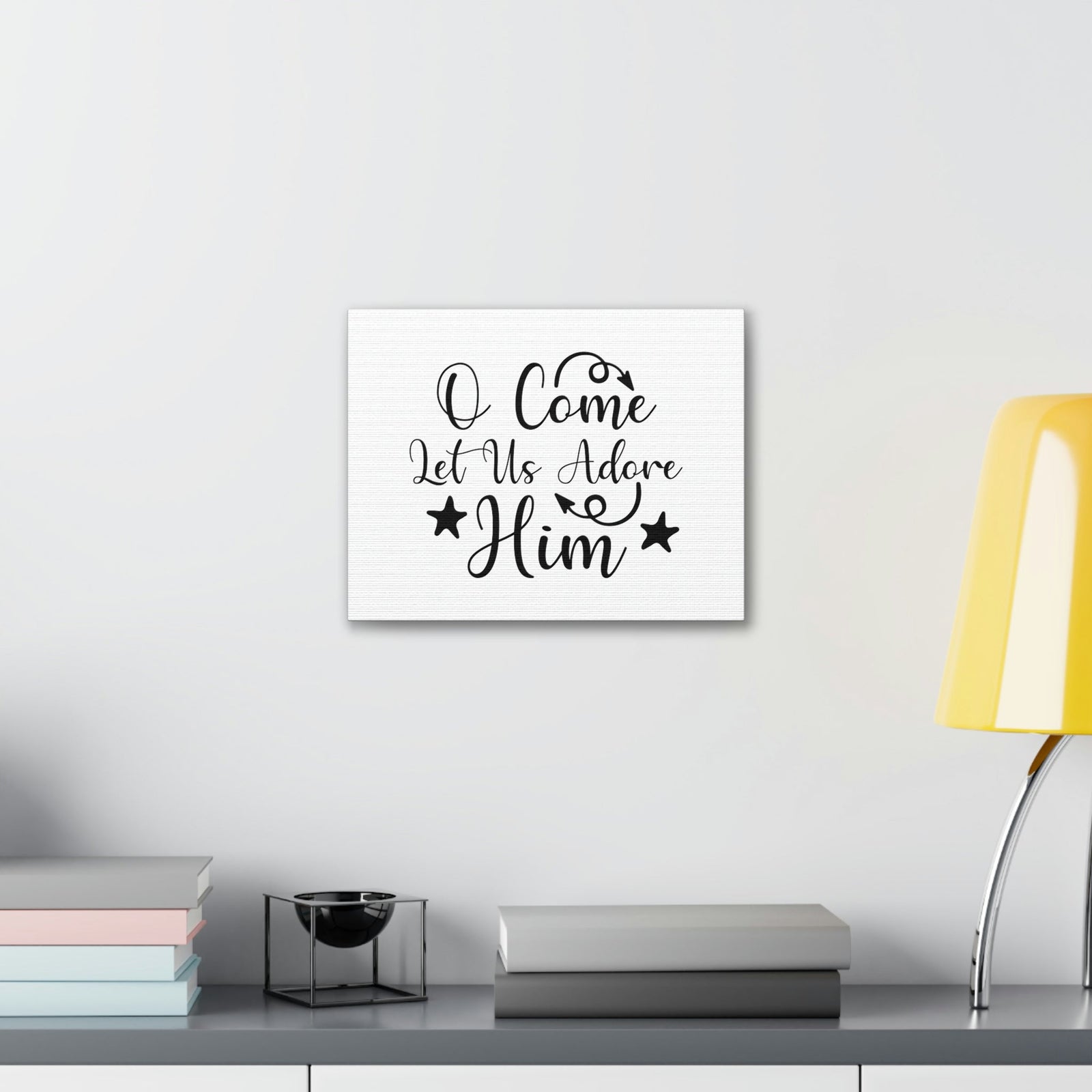 Scripture Walls Let Us Adore Him Psalm 95:6 Christian Wall Art Print Ready to Hang Unframed-Express Your Love Gifts