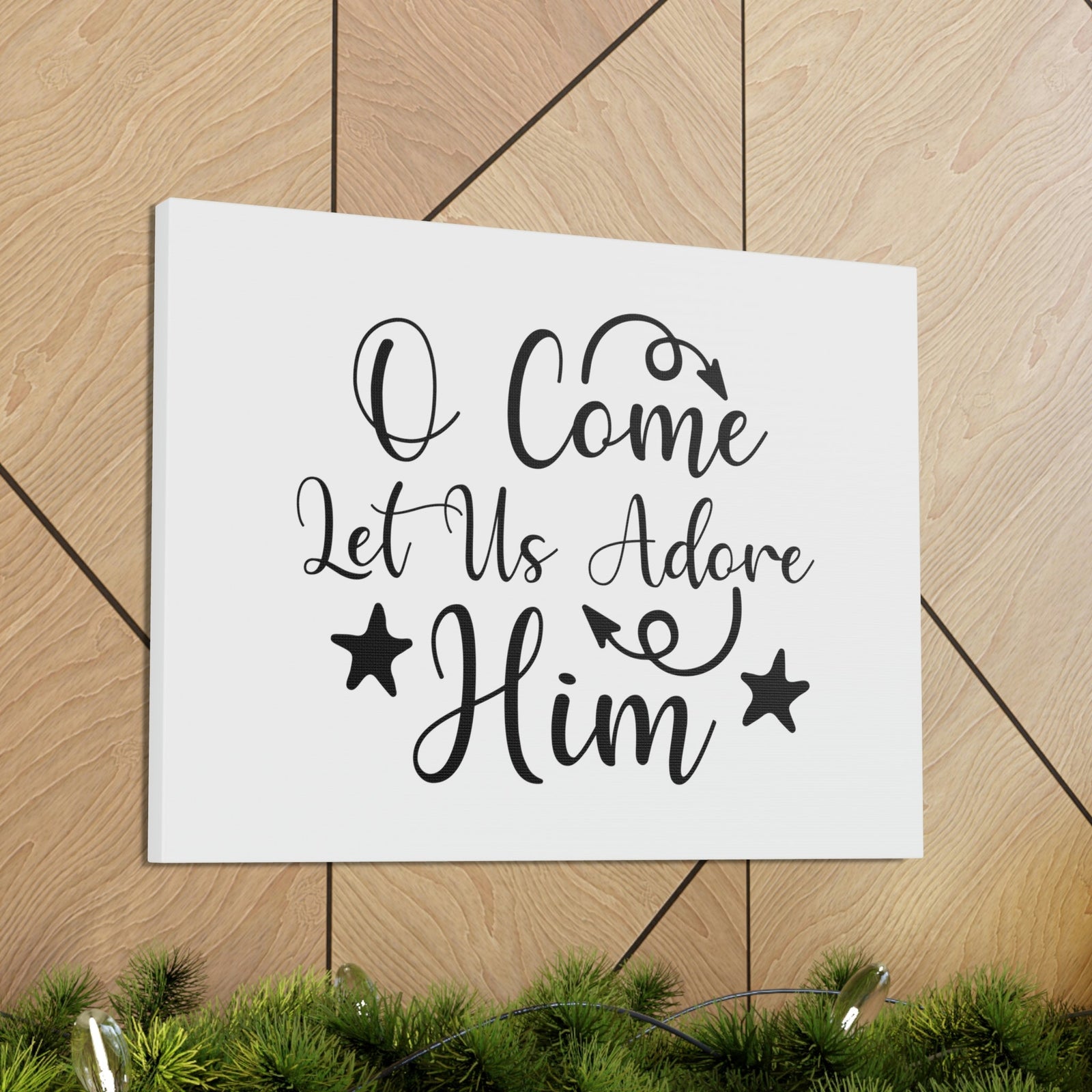 Scripture Walls Let Us Adore Him Psalm 95:6 Christian Wall Art Print Ready to Hang Unframed-Express Your Love Gifts