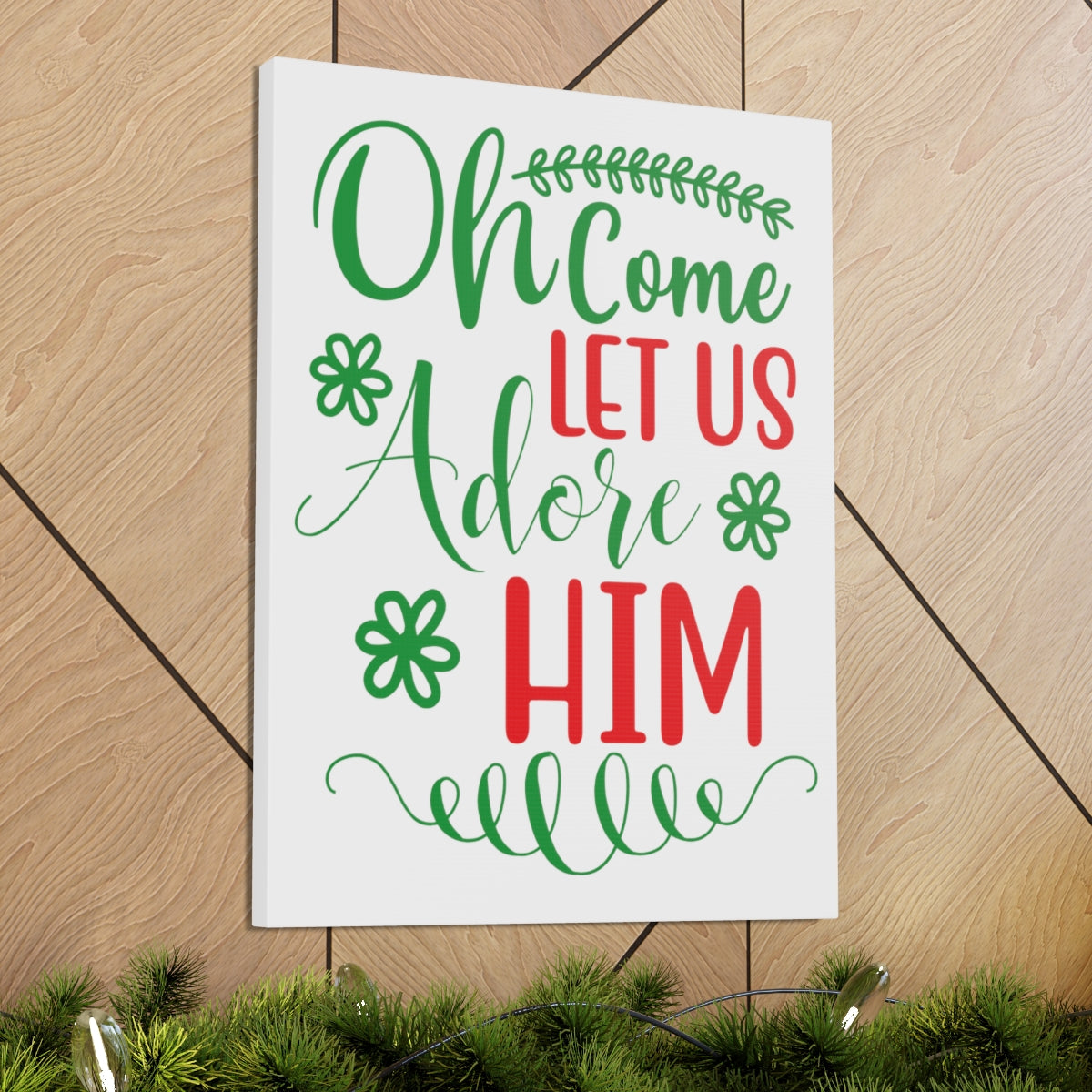 Scripture Walls Let Us Adore Psalm 95:6 Christian Wall Art Print Ready to Hang Unframed-Express Your Love Gifts