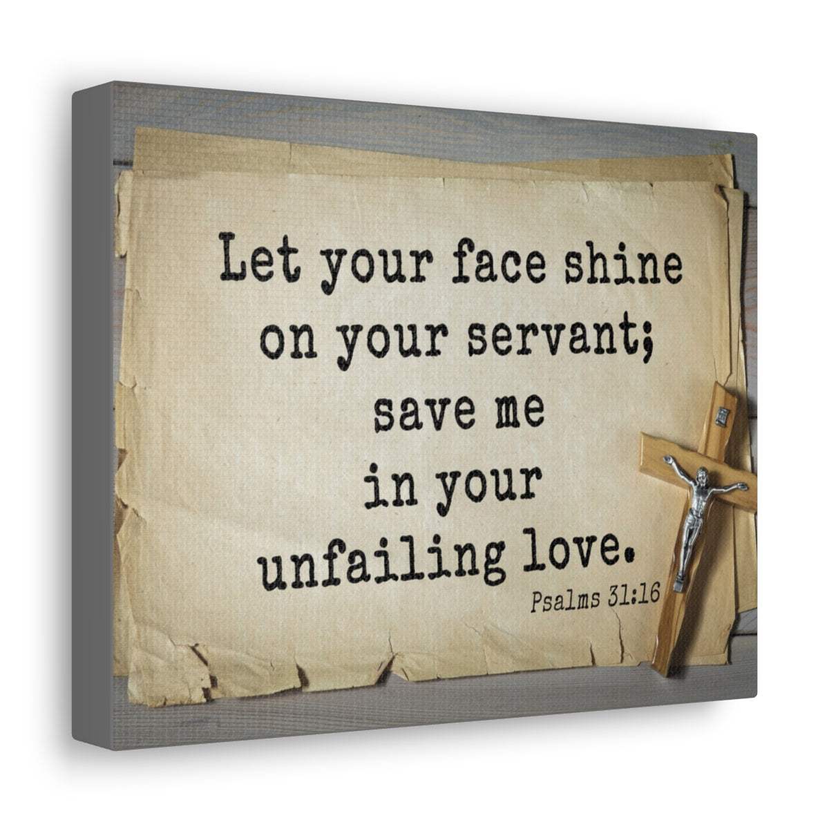 Scripture Walls Let Your Face Shine Psalm 31:16 Bible Verse Canvas Christian Wall Art Ready to Hang Unframed-Express Your Love Gifts