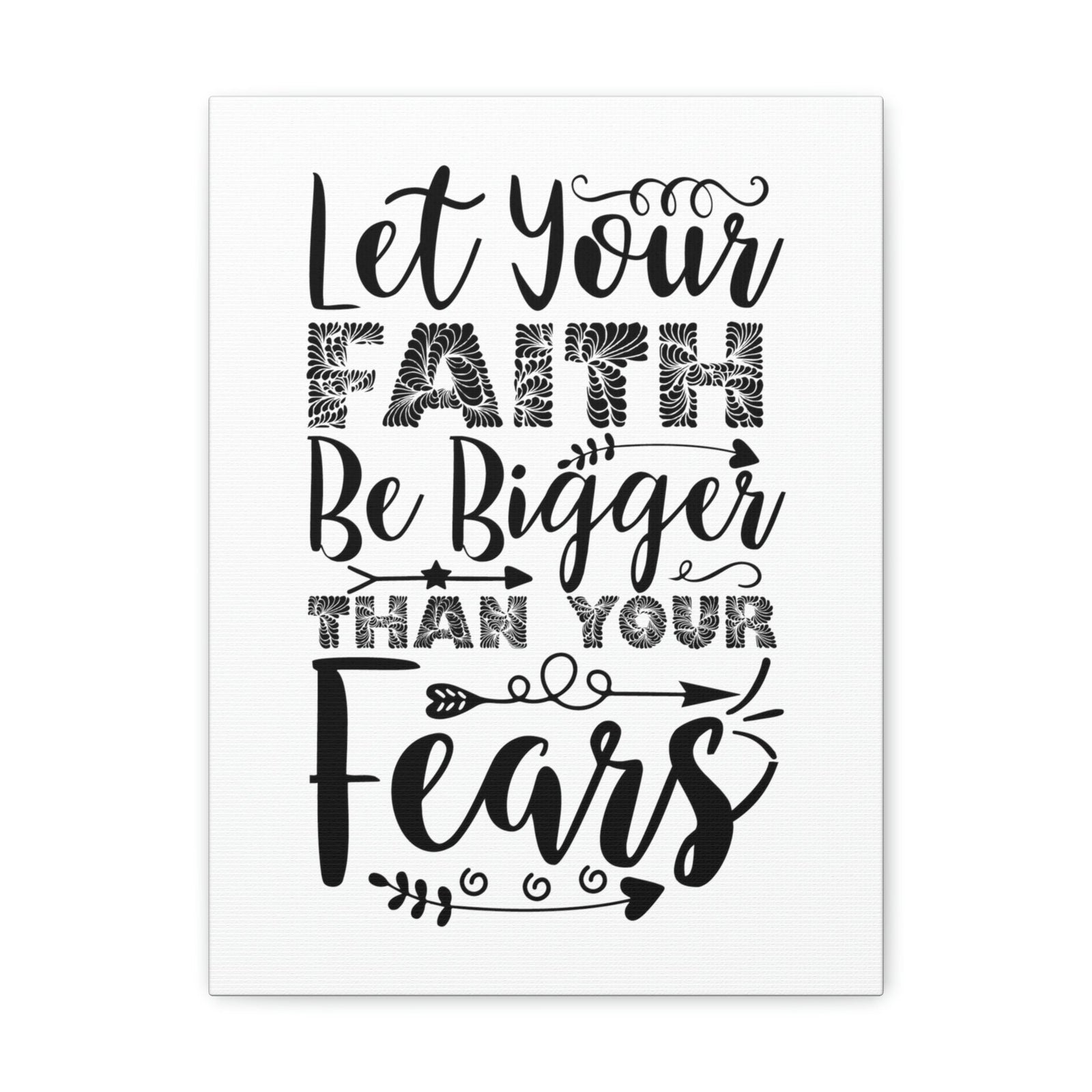 Scripture Walls Let Your Faith Be Bigger Hebrews 13:6 Christian Wall Art Print Ready to Hang Unframed-Express Your Love Gifts