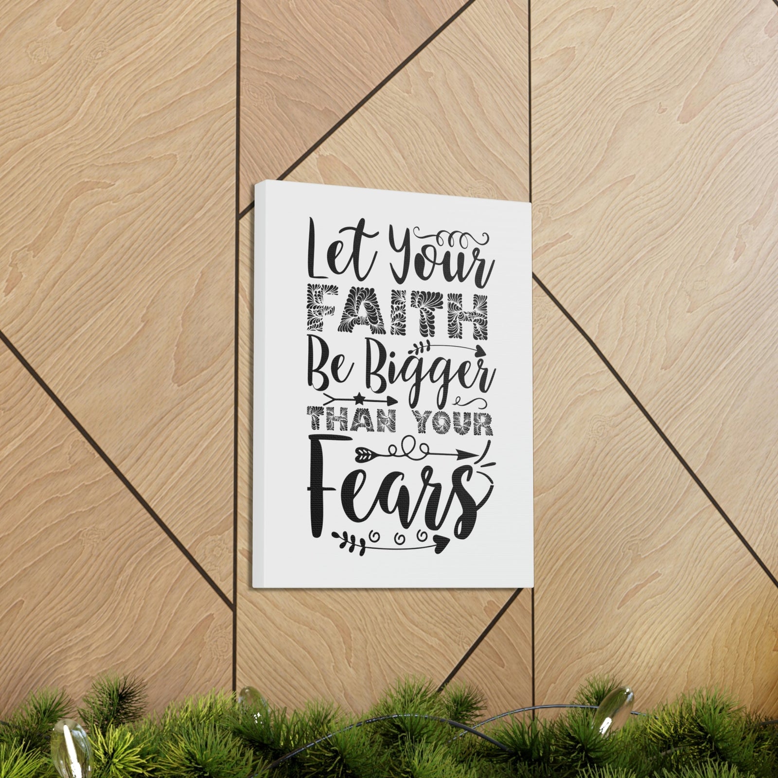 Scripture Walls Let Your Faith Be Bigger Hebrews 13:6 Christian Wall Art Print Ready to Hang Unframed-Express Your Love Gifts