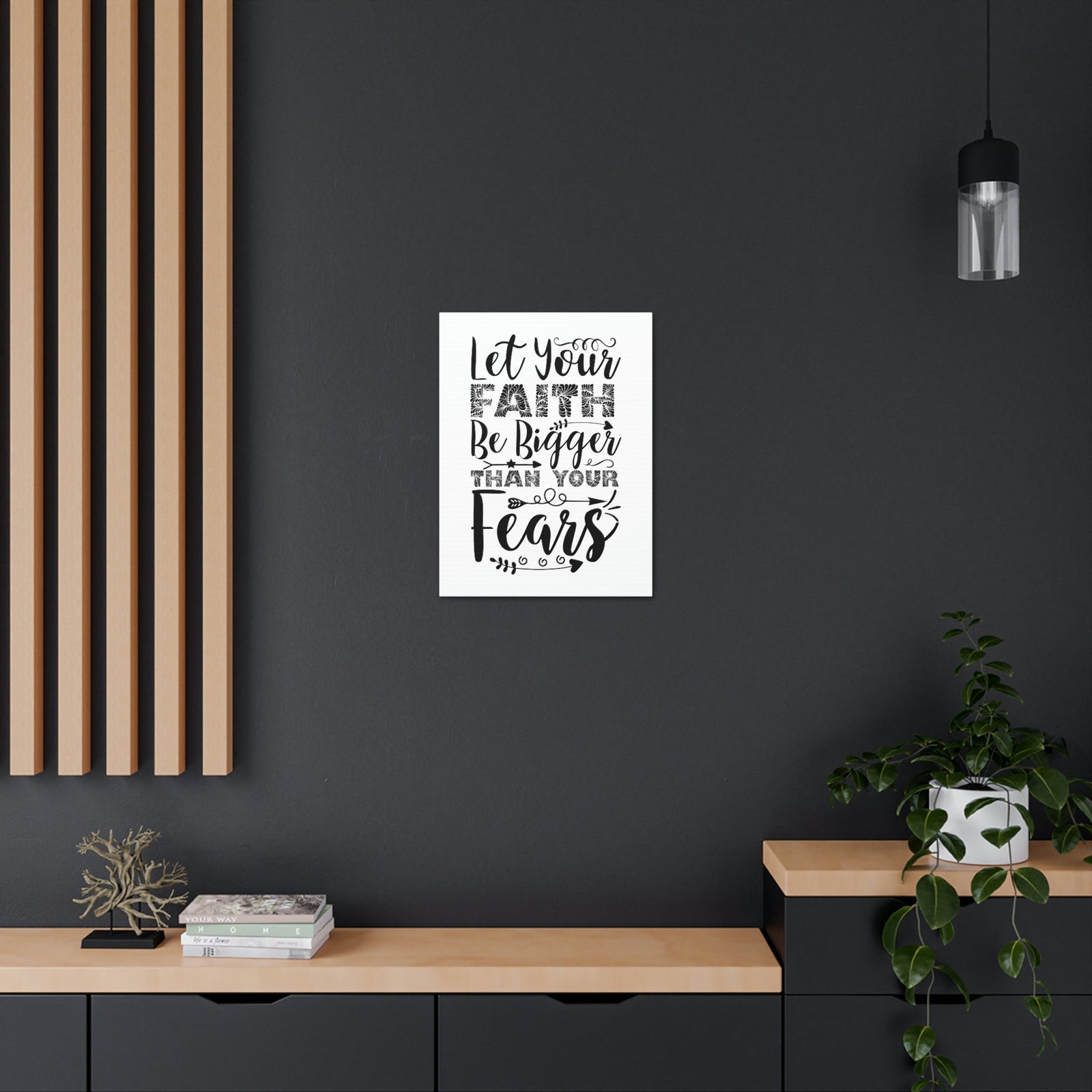 Scripture Walls Let Your Faith Be Bigger Hebrews 13:6 Christian Wall Art Print Ready to Hang Unframed-Express Your Love Gifts