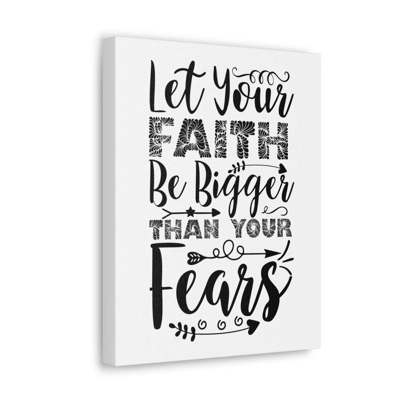 Scripture Walls Let Your Faith Be Bigger Hebrews 13:6 Christian Wall Art Print Ready to Hang Unframed-Express Your Love Gifts
