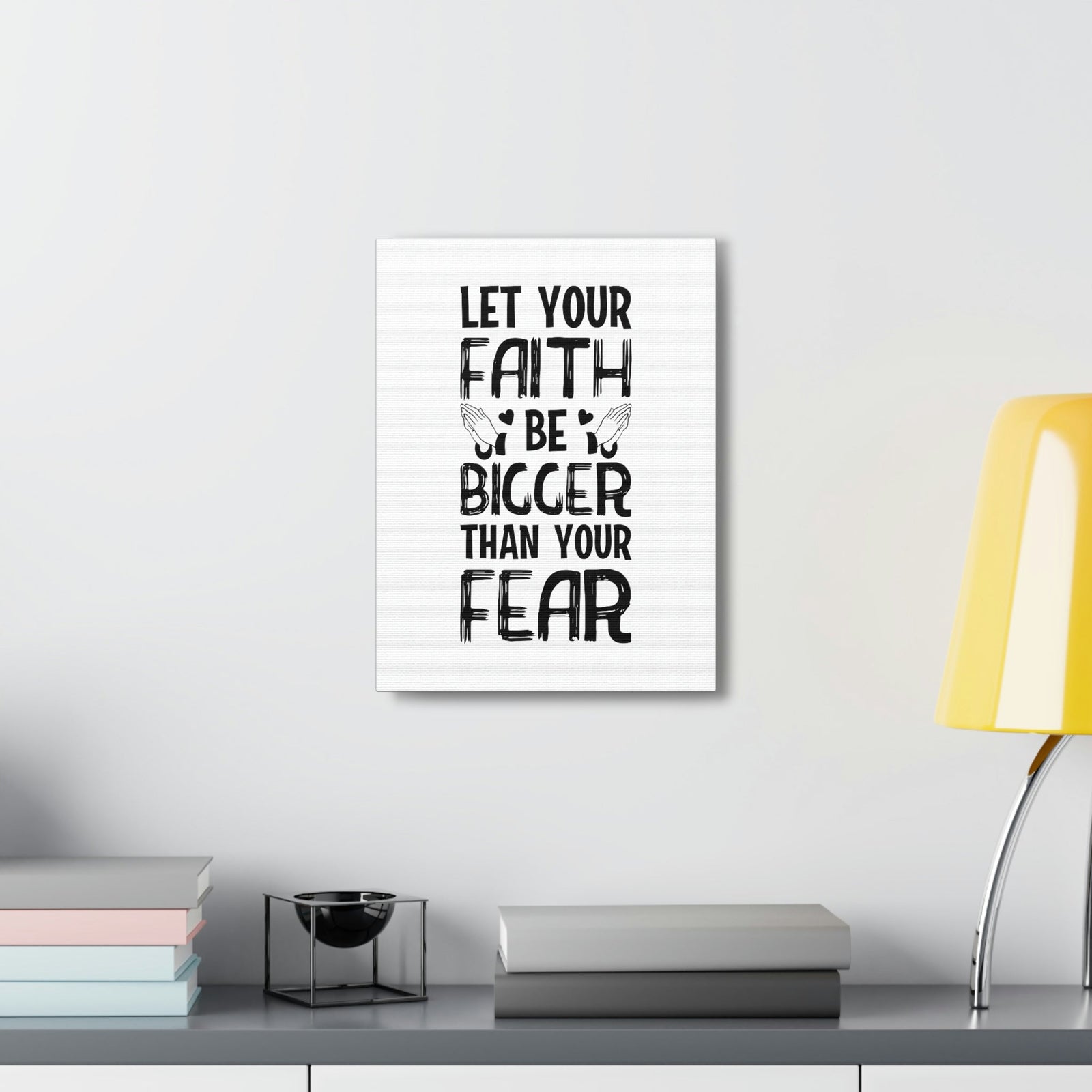 Scripture Walls Let Your Faith Be Bigger Than Your Fear Isaiah 41:10 Christian Wall Art Bible Verse Print Ready to Hang Unframed-Express Your Love Gifts