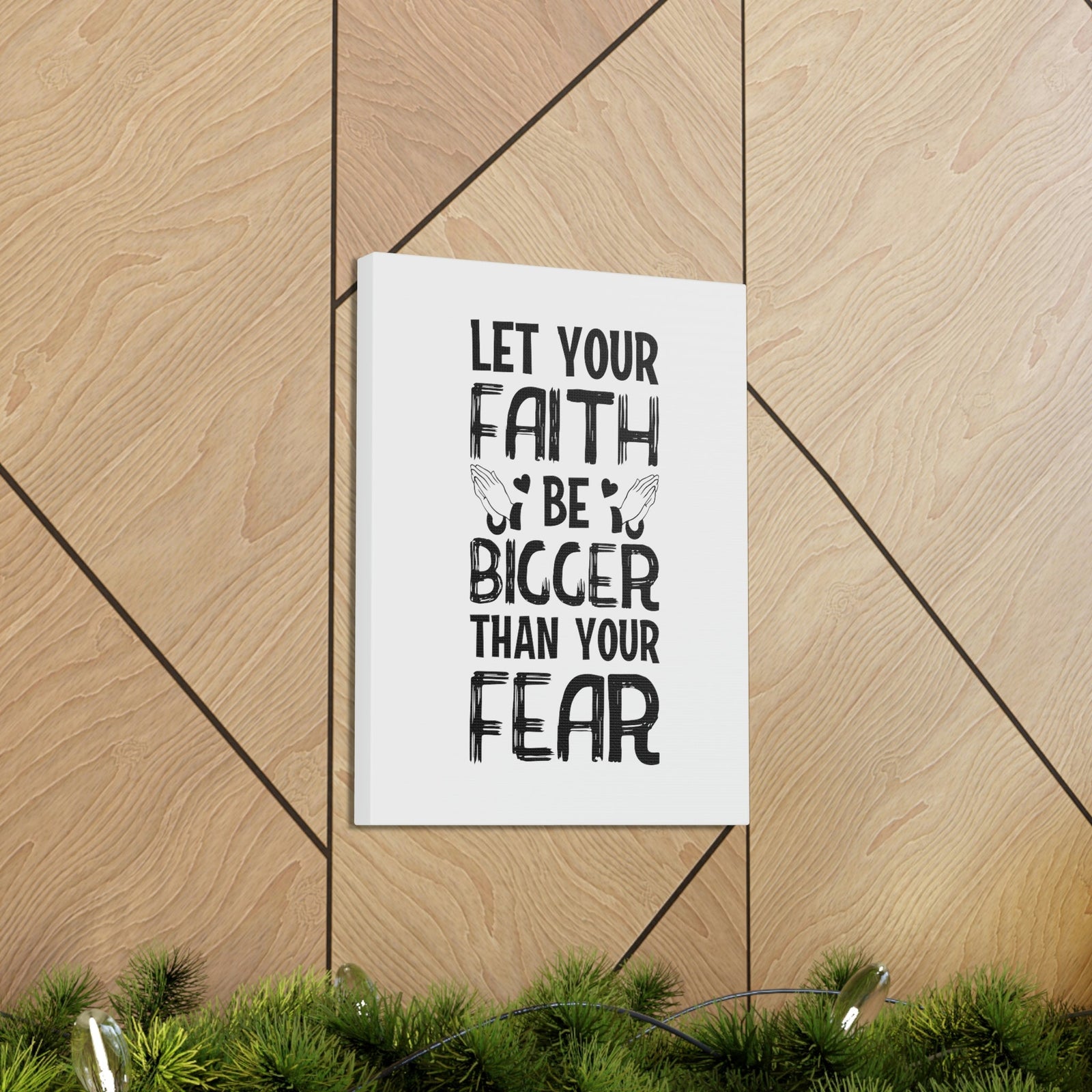 Scripture Walls Let Your Faith Be Bigger Than Your Fear Isaiah 41:10 Christian Wall Art Bible Verse Print Ready to Hang Unframed-Express Your Love Gifts