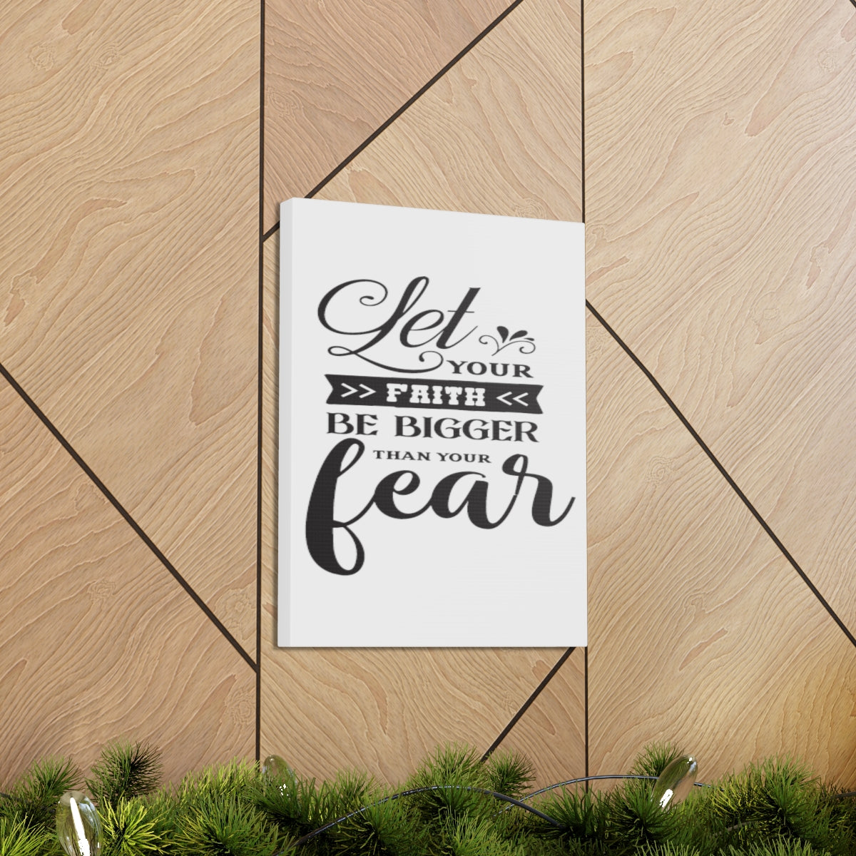 Scripture Walls Let Your Faith Hebrews 13:6 Christian Wall Art Print Ready to Hang Unframed-Express Your Love Gifts