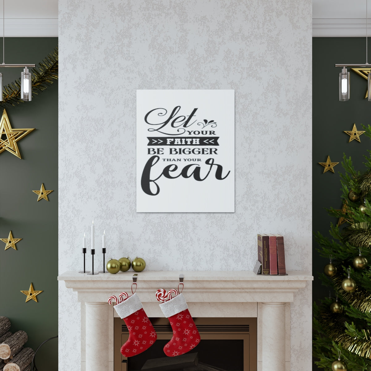 Scripture Walls Let Your Faith Hebrews 13:6 Christian Wall Art Print Ready to Hang Unframed-Express Your Love Gifts