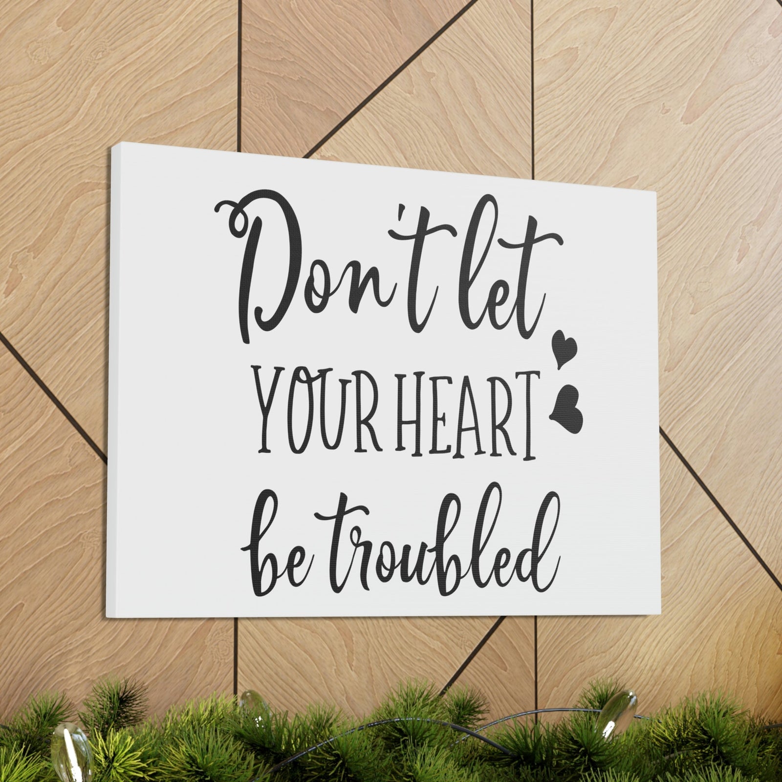 Scripture Walls Let Your Heart John 14:1 Christian Wall Art Print Ready to Hang Unframed-Express Your Love Gifts