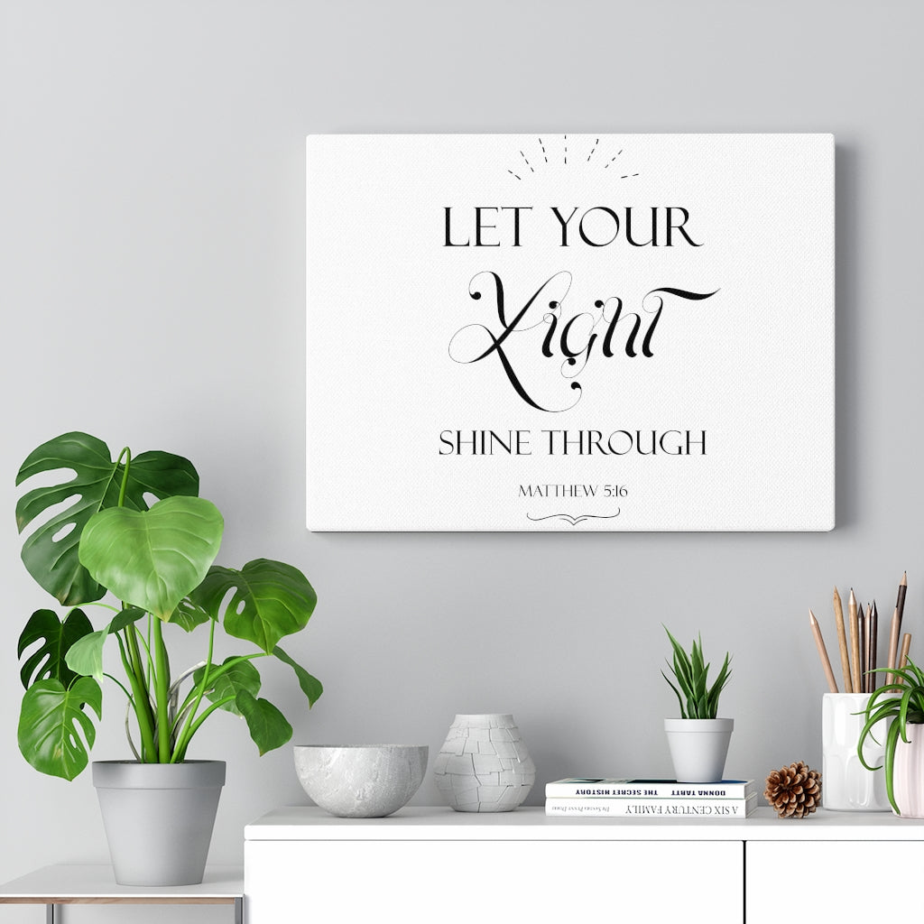 Scripture Walls Let Your Light Matthew 5:16 Bible Verse Canvas Christian Wall Art Ready to Hang Unframed-Express Your Love Gifts