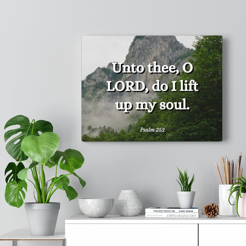 Scripture Walls Lift Up Psalm 25:1 Bible Verse Canvas Christian Wall Art Ready to Hang Unframed-Express Your Love Gifts