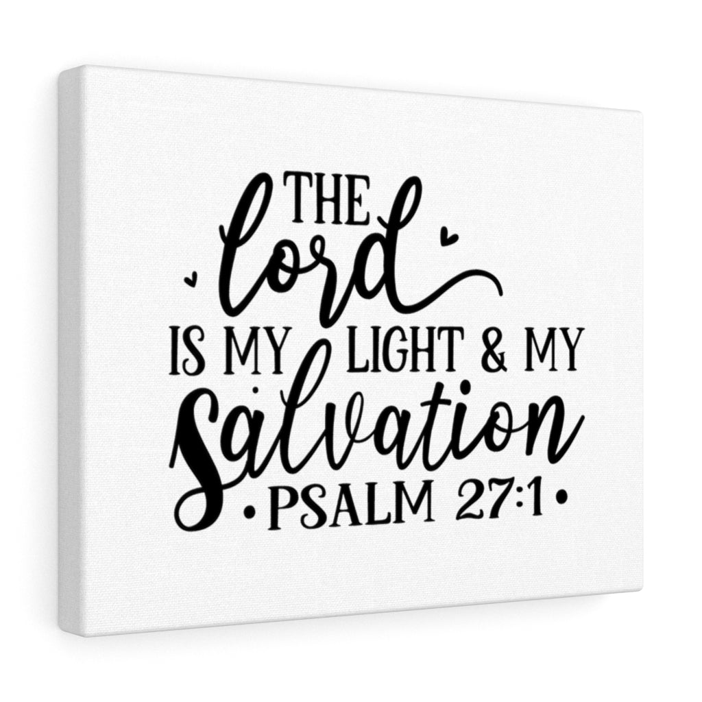 Scripture Walls Light & My Salvation Psalm 27:1 Bible Verse Canvas Christian Wall Art Ready to Hang Unframed-Express Your Love Gifts