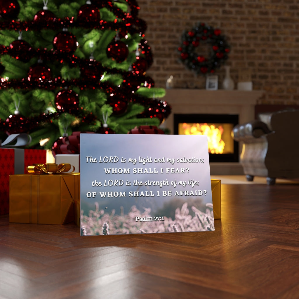 Scripture Walls Light And Salvation Psalm 27:1 Bible Verse Canvas Christian Wall Art Ready to Hang Unframed-Express Your Love Gifts