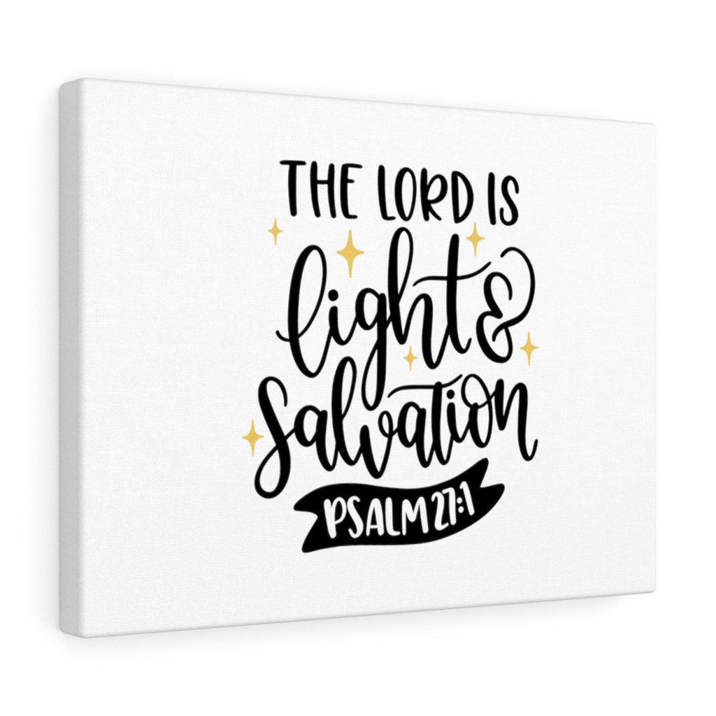 Scripture Walls Light & Salvation Psalm 27:1 Bible Verse Canvas Christian Wall Art Ready to Hang Unframed-Express Your Love Gifts