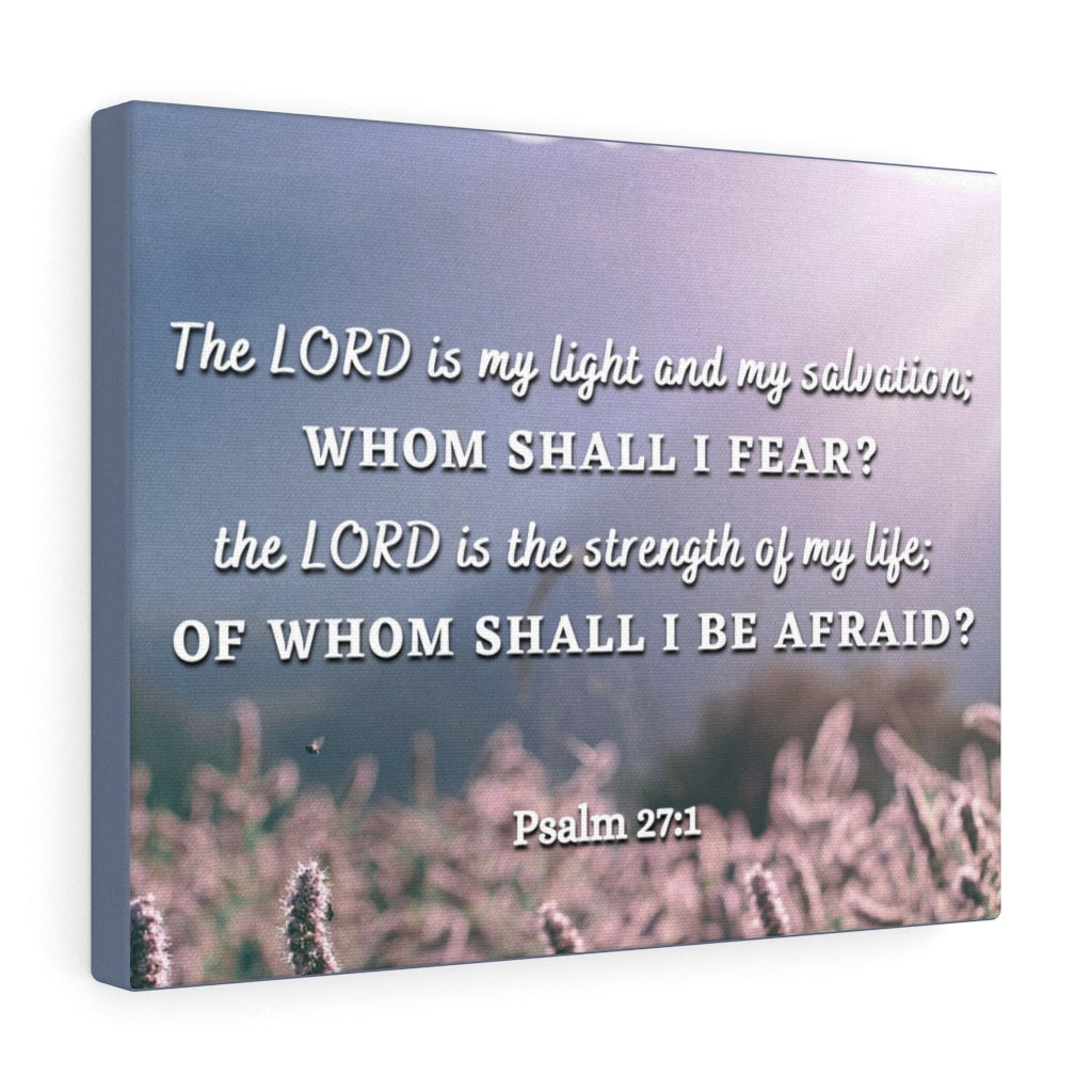 Scripture Walls Light And Salvation Psalm 27:1 Bible Verse Canvas Christian Wall Art Ready to Hang Unframed-Express Your Love Gifts