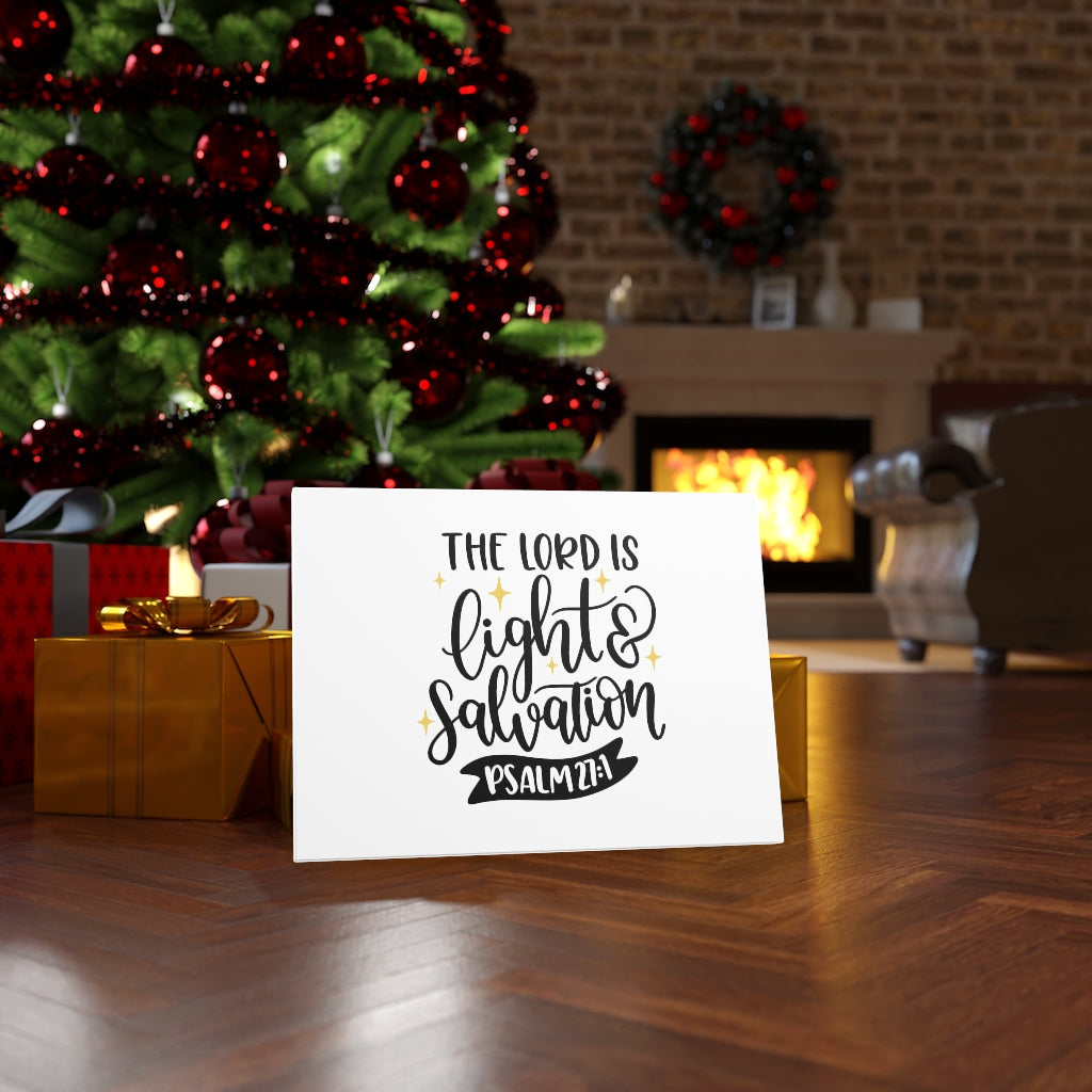 Scripture Walls Light & Salvation Psalm 27:1 Bible Verse Canvas Christian Wall Art Ready to Hang Unframed-Express Your Love Gifts
