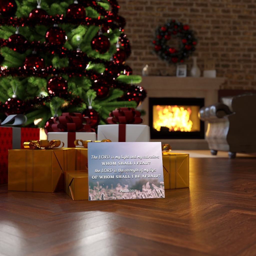 Scripture Walls Light And Salvation Psalm 27:1 Bible Verse Canvas Christian Wall Art Ready to Hang Unframed-Express Your Love Gifts