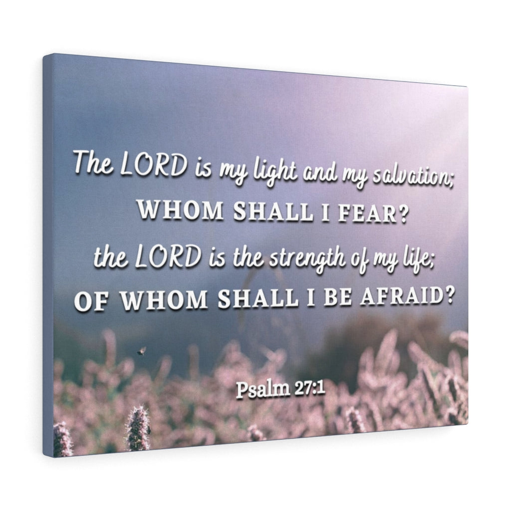 Scripture Walls Light And Salvation Psalm 27:1 Bible Verse Canvas Christian Wall Art Ready to Hang Unframed-Express Your Love Gifts