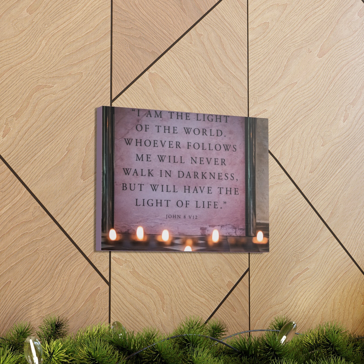 Scripture Walls Light Of Life John 8:12 Bible Verse Canvas Christian Wall Art Bible Verse Print Ready To Hang Unframed-Express Your Love Gifts