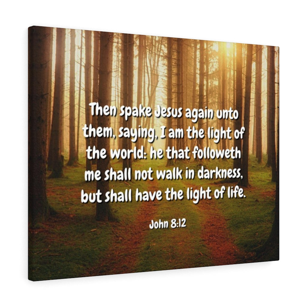 Scripture Walls Light Of Life John 8:12 Bible Verse Canvas Christian Wall Art Ready to Hang Unframed-Express Your Love Gifts