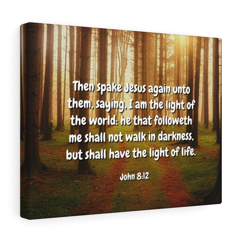 Scripture Walls Light Of Life John 8:12 Bible Verse Canvas Christian Wall Art Ready to Hang Unframed-Express Your Love Gifts